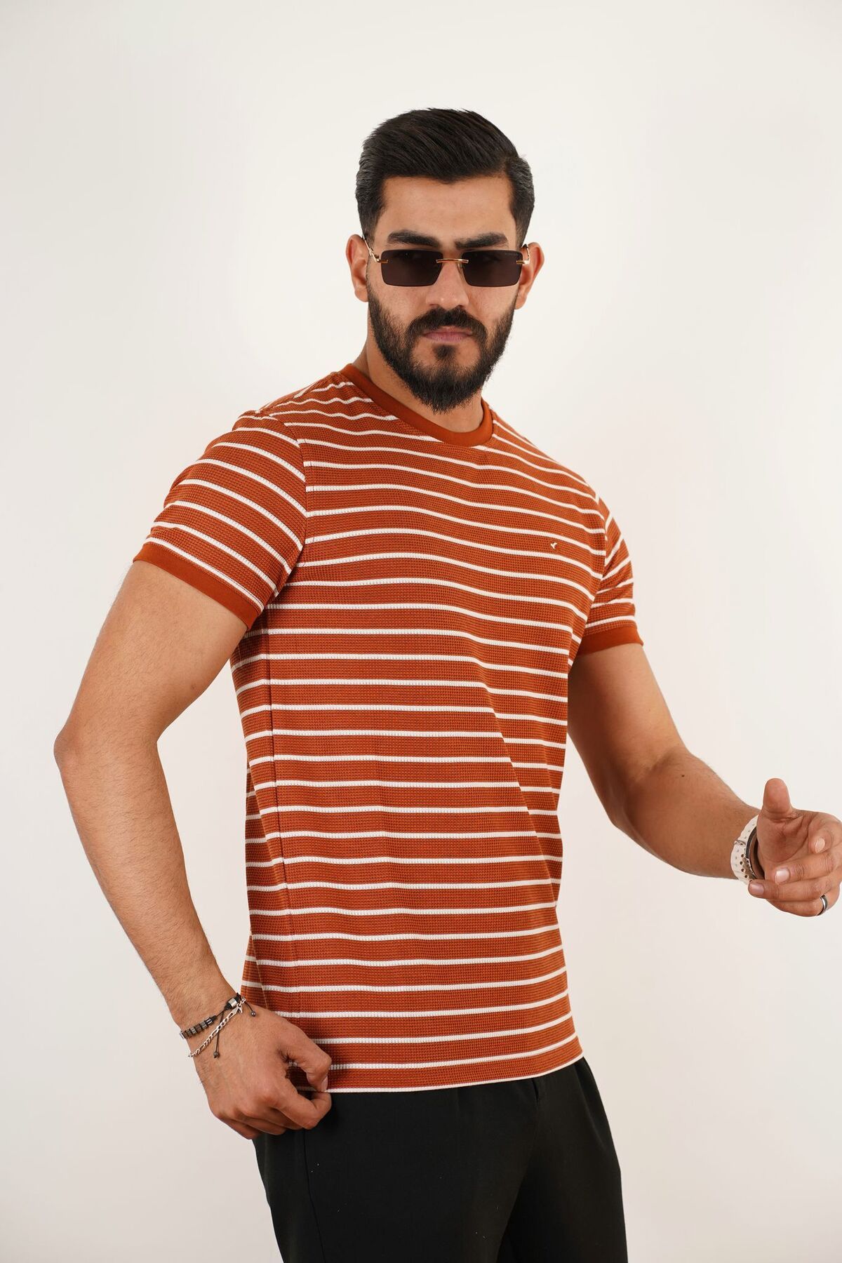 Vesbul ÇİZGİLİ BASİC YUVARLAK YAKA TSHİRT 2107