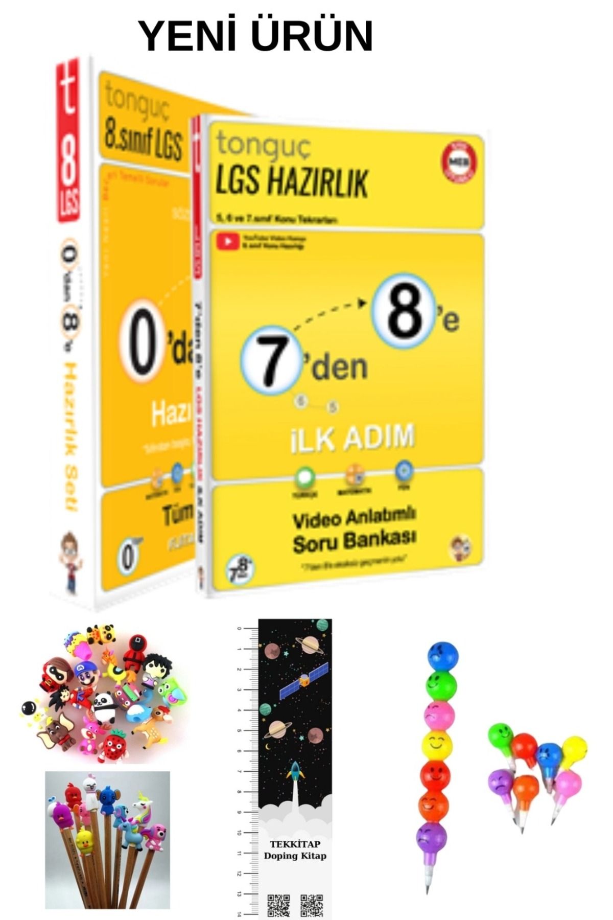Tonguç Yayınları Tonguç 0 DAN 8 +++ 7'den 8'e LGS Hazırlık İlk Adım Seti 2025-2026 (UZAY A+KALEM B.+EMOJİ K.)YENİÜRÜN