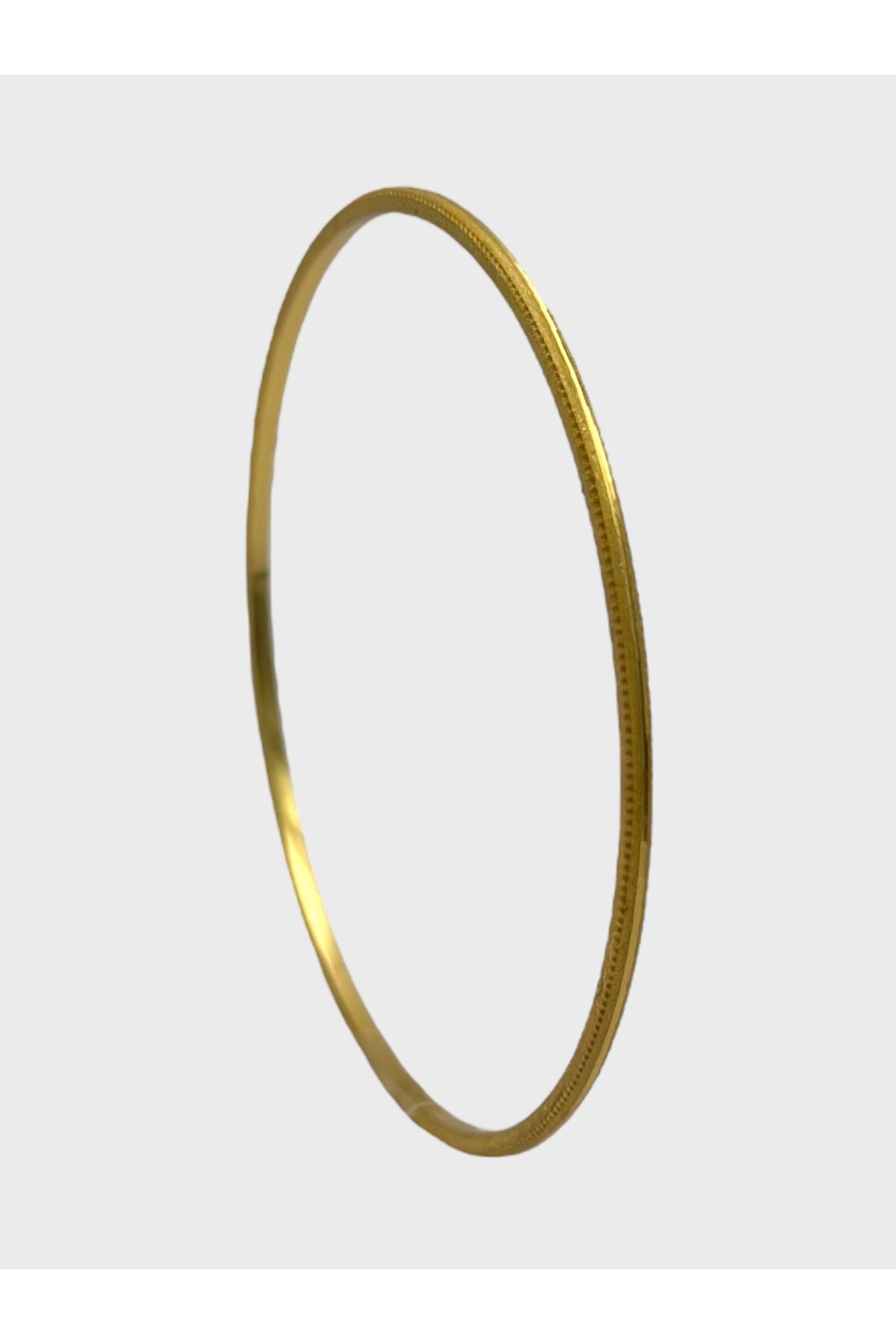 Arnes Jewelry Çelik 22 Ayar Altın Kaplama Desenli Ajda Bilezik - 1 Adet