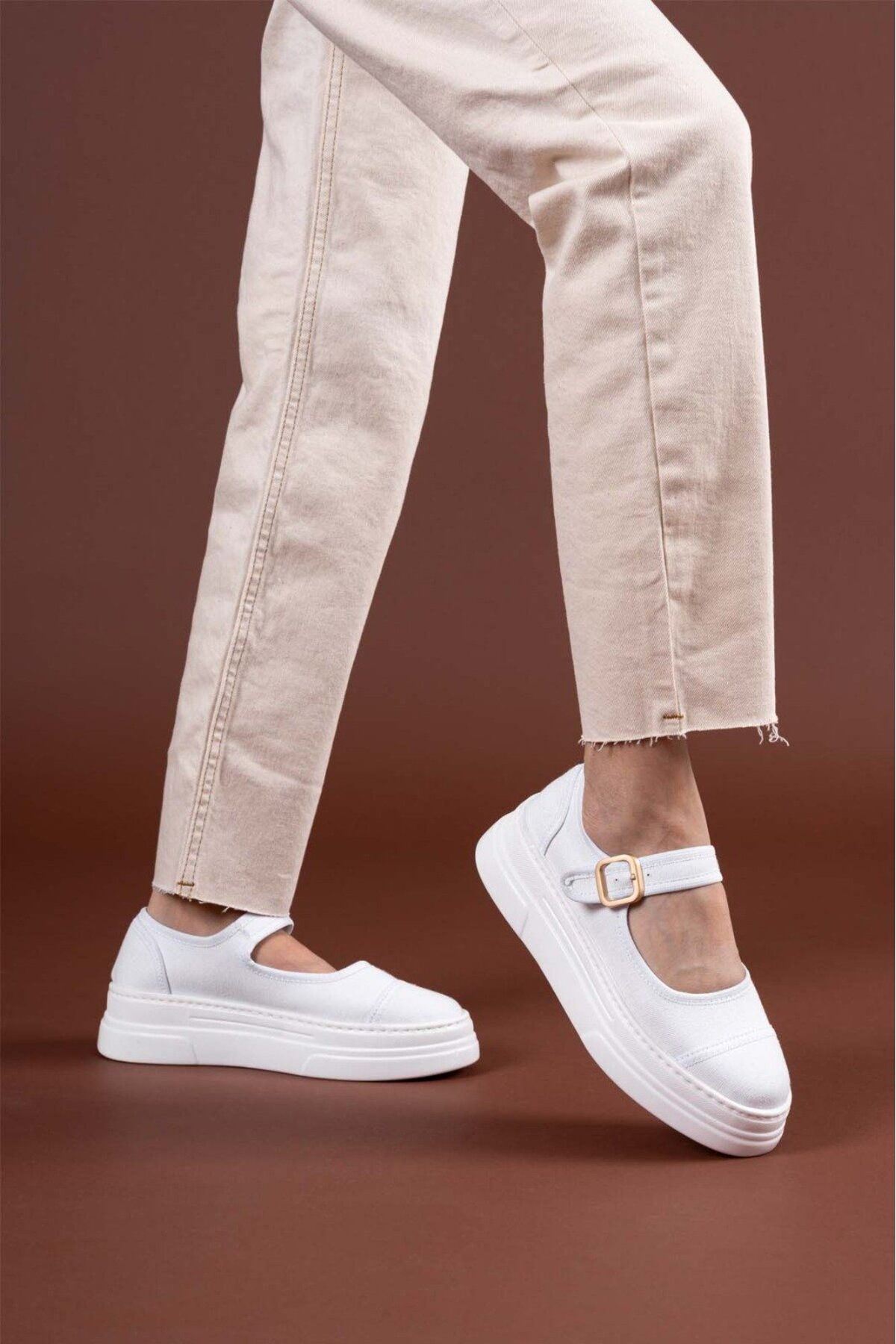 ElloLita Grown Baretli Ortopedik Keten Sneaker