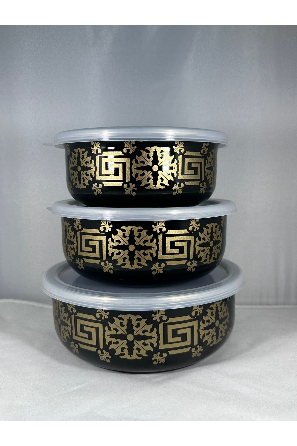 EmayeBurada-Flame Enamel Luxury Enamel 3 Size Storage Container, Air Tight Enamel Storage Container Organizer 1