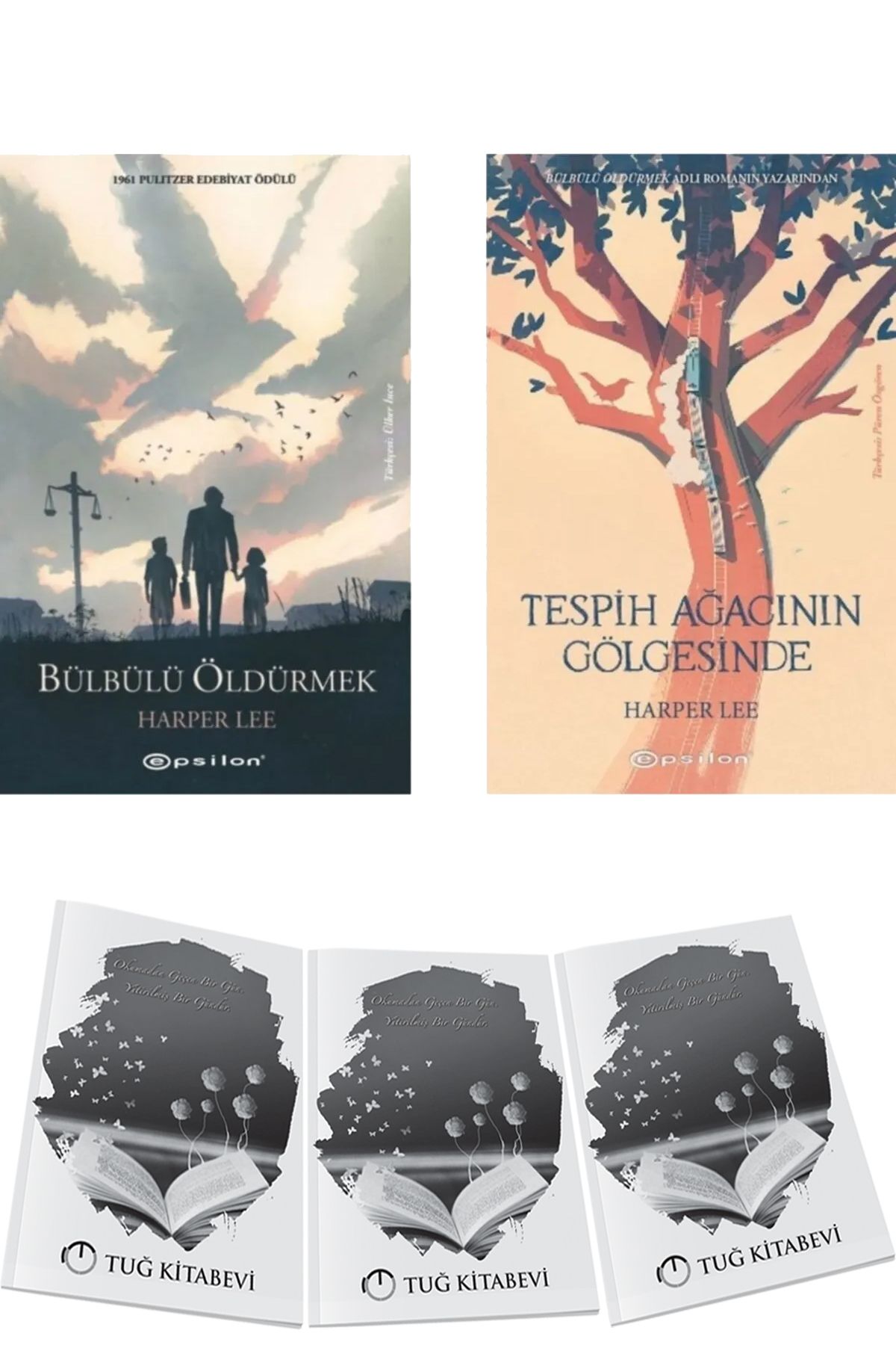 Epsilon Yayınevi Bülbülü Öldürmek - Tespih Ağacının Gölgesinde Harper Lee 2 Kitap + Hediyeli