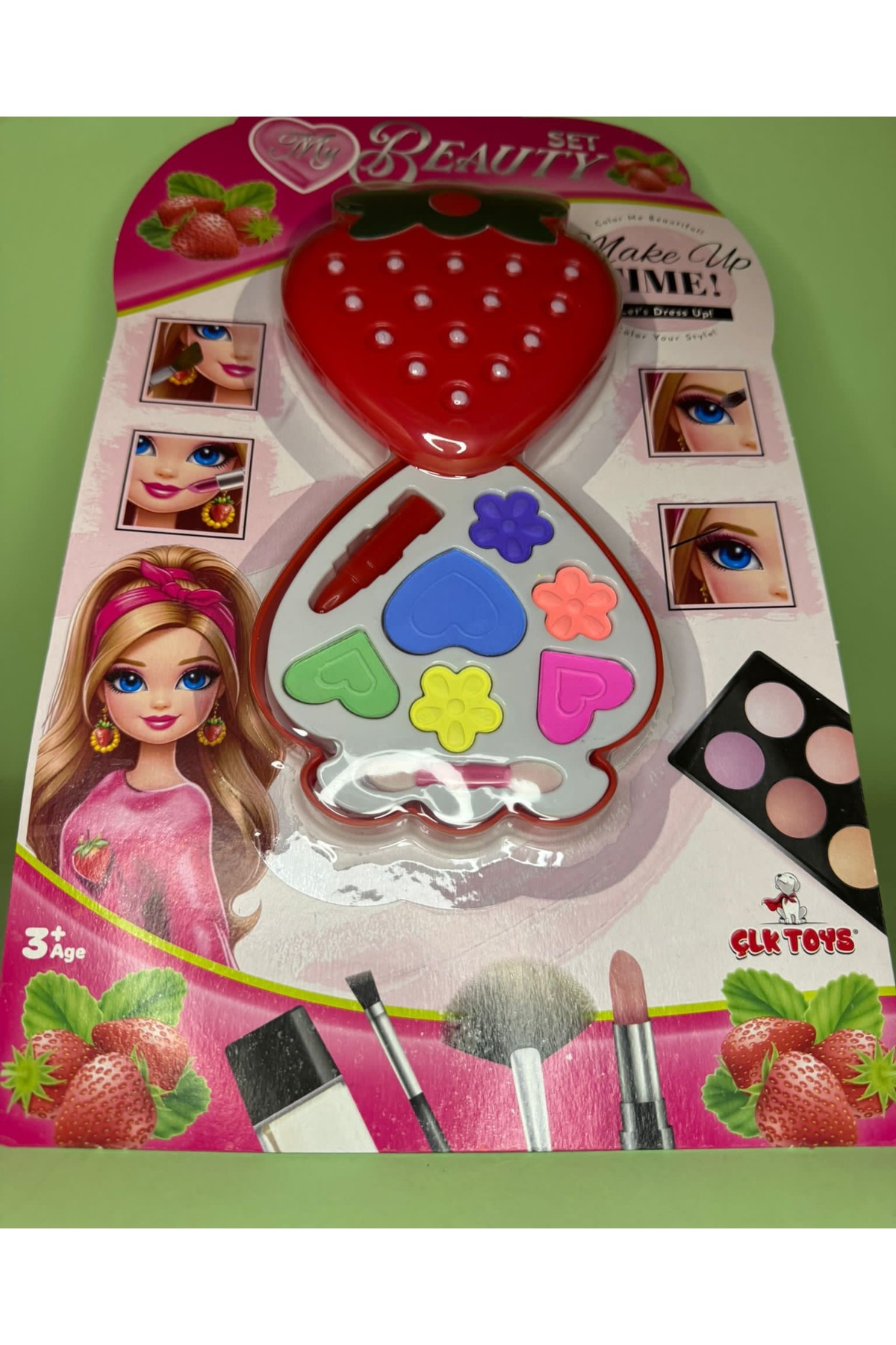 TOYSTAR Kartelada Çilekli Oyuncak Makyaj Seti, Güzellik Seti