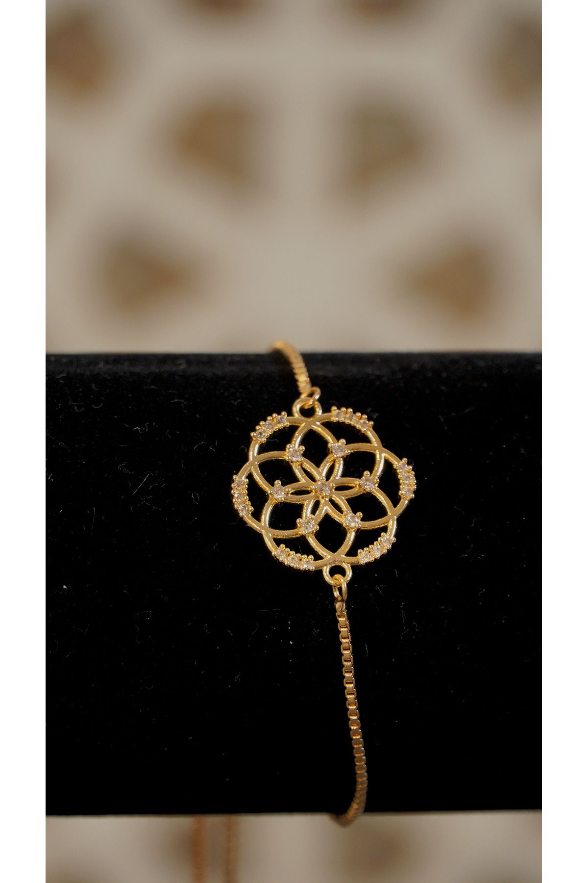 Jewerly Bakbutik Kadin Rose Kalpli Yaşam Çıçeği Çelik Bileklik