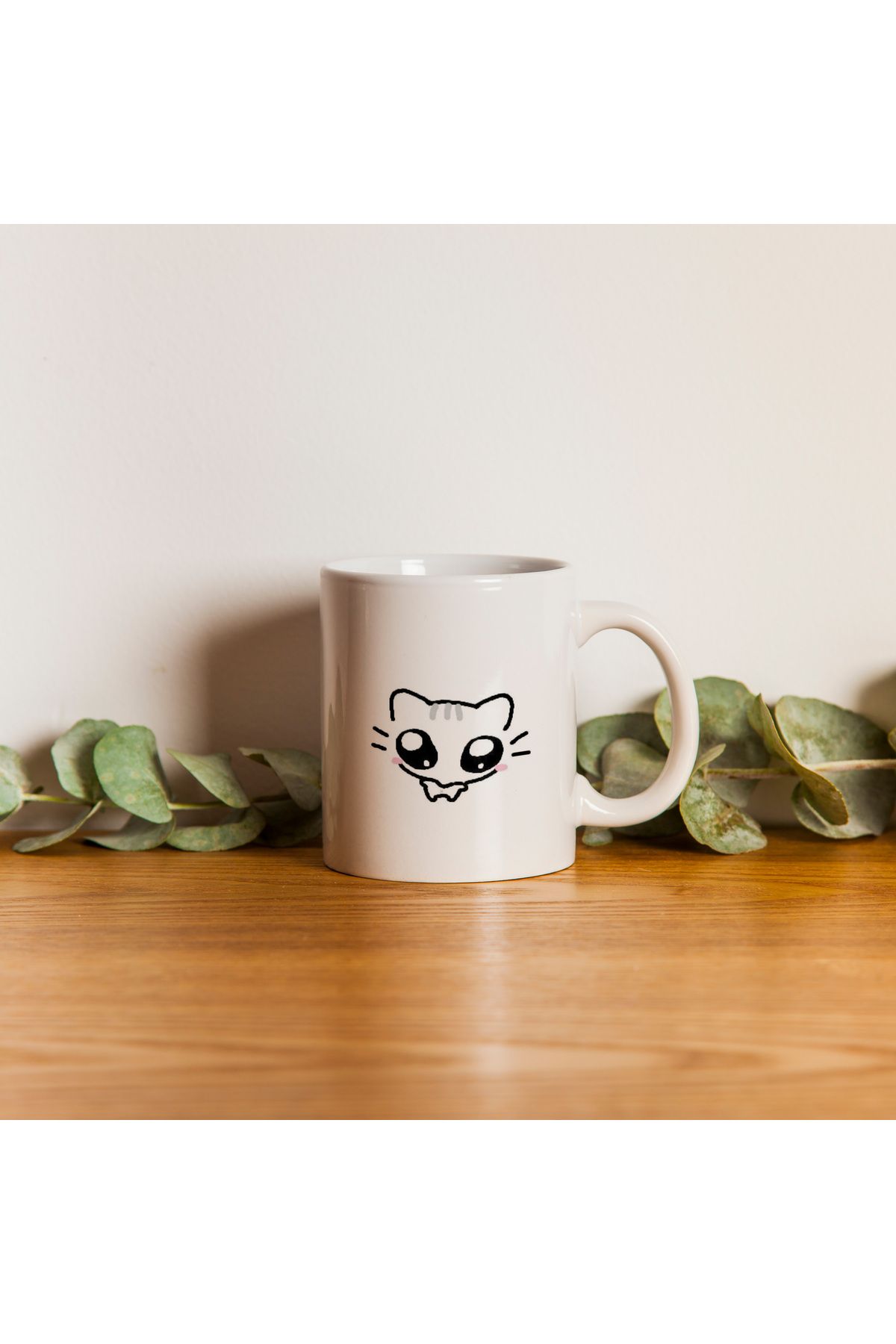 Ayabak Kupa Bardak - Şirin Kedi Desenli Kupa Bardak - Hediyelik Kupa Bardak