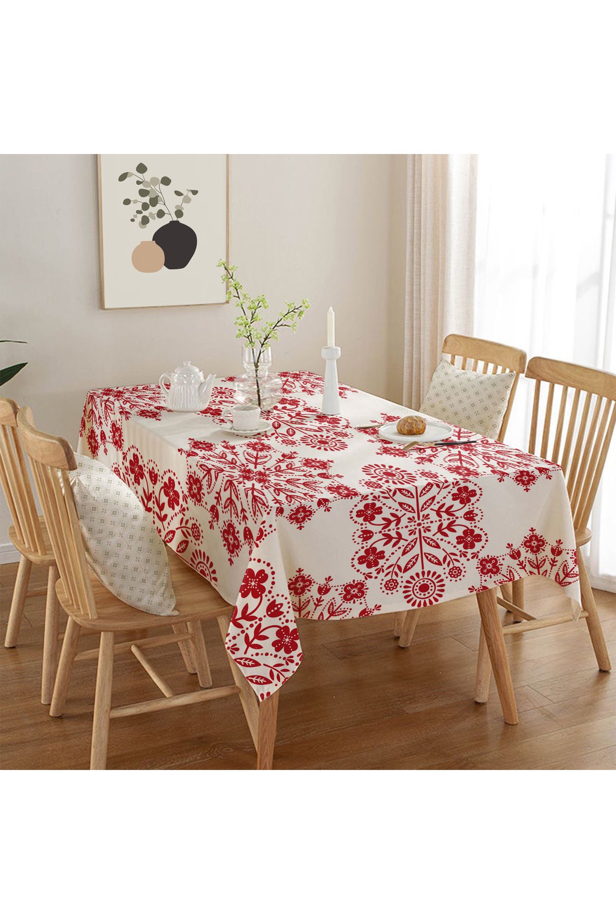 Rell Home Dertsiz Masa Örtüsü,Şantuk Kumaş,Leke Tutmayan Model