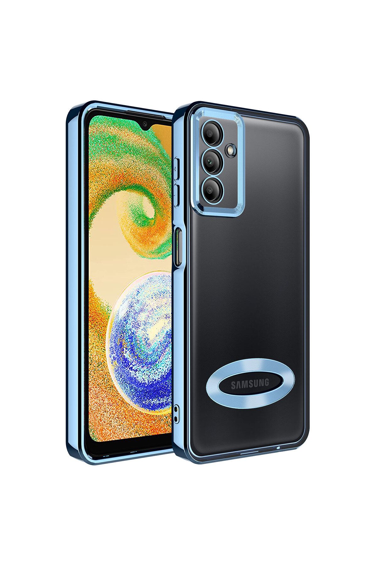 SKYARC Samsung Galaxy A34 Kılıf Kamera Korumalı Logo Gösteren Omega Kapak