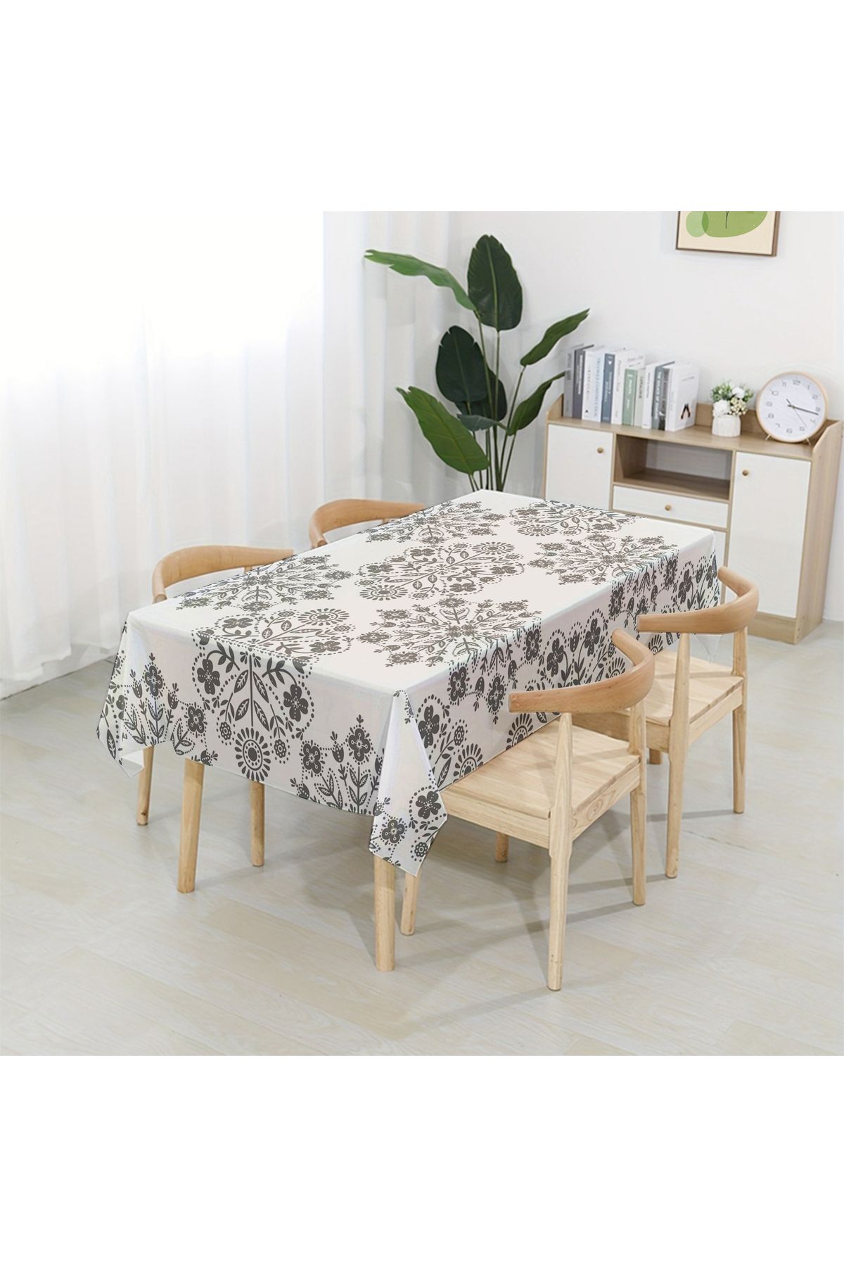 Rell Home-Worry-Free Table Cloth, Slub Fabric, Stain-Repellent Model 4