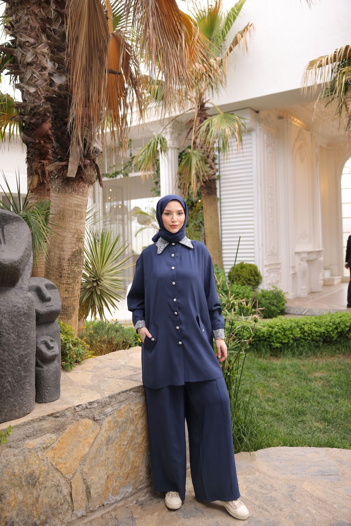 MİMİ Luxury Wear Kadın Tesettür Gömlek-Pantolon & Eşofman Takımı, Alt-üst Takım