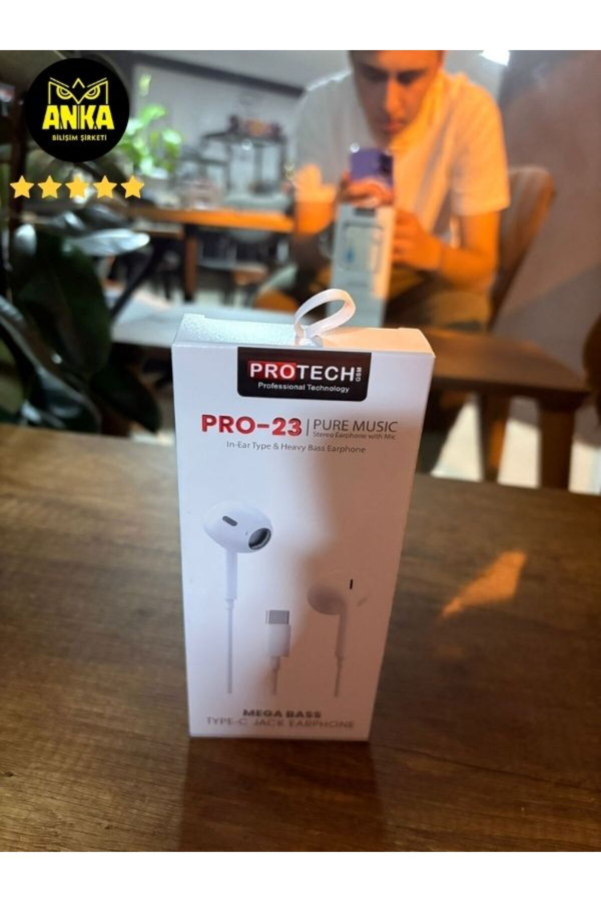 İdealtech Type-c Kulaklık Şarj Girişli Beyaz (Pro-23)