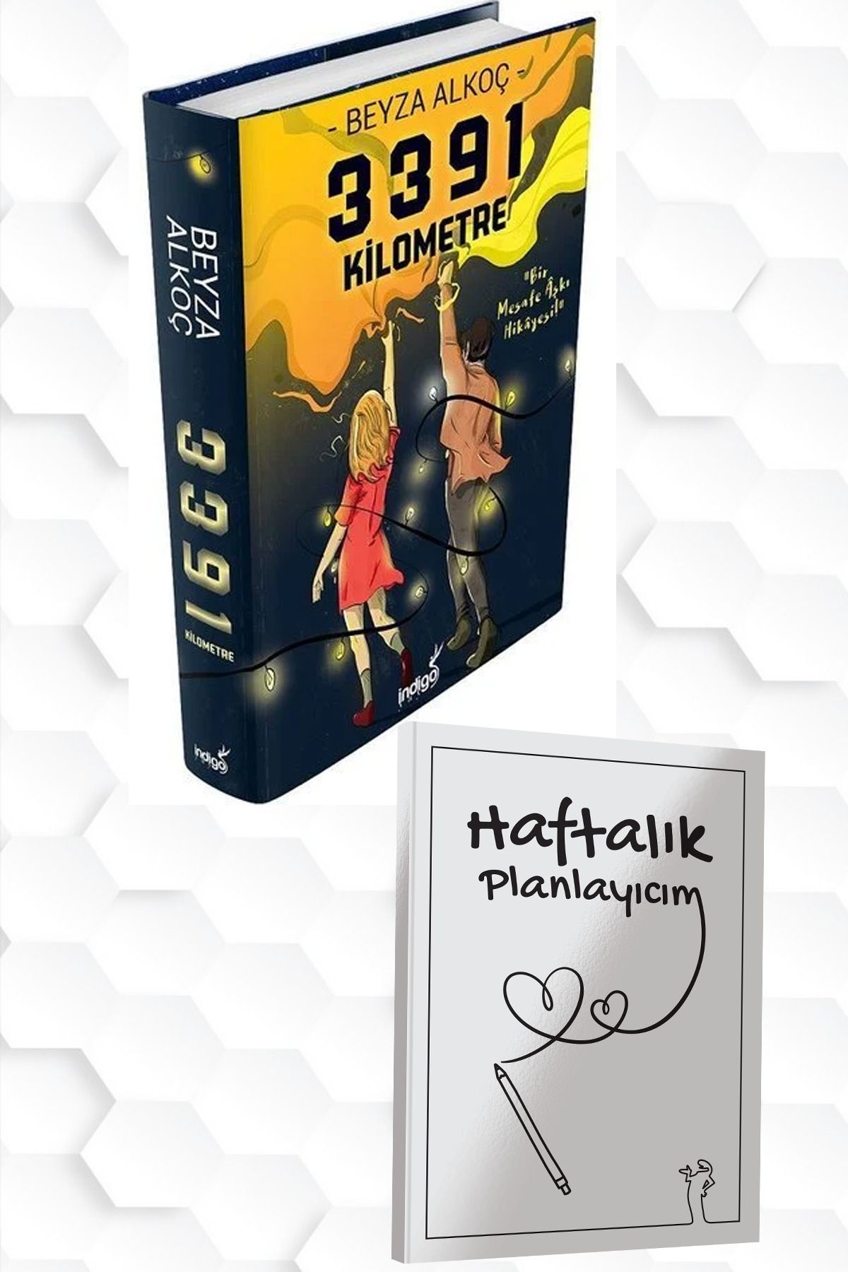İndigo Kitap CİLTLİ-BEYZA ALKOÇ-3391 KİLOMETRE +HAFTALIK PLANLAYICIM (52 HAFTA) HEDİYE