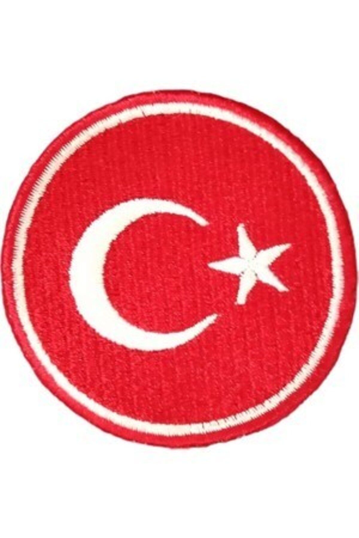 Vemora Aplike Ütü İle Yapışan Türk Bayrağı Yuvarlak Küçük Arma 3 cm