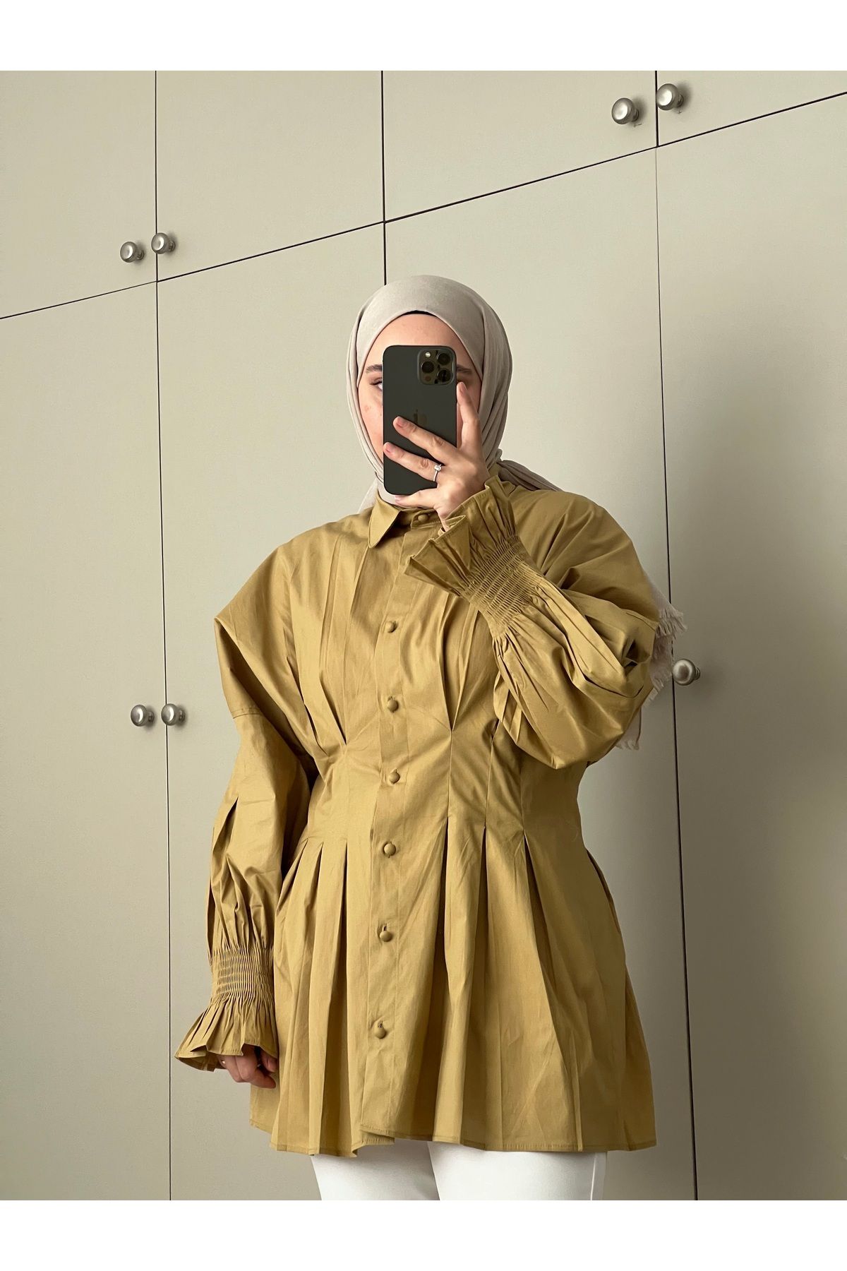 MİELA STORE Gipe Yağ Yeşil Gömlek
