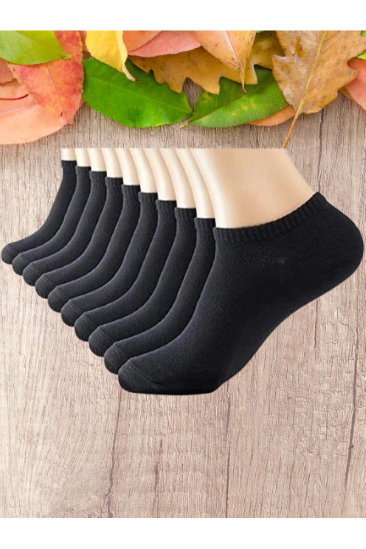 Esinti 10 Çift Düz Yazlık Patik Çorap 10'lu Kadın Erkek Unisex Ekonomik Paketler