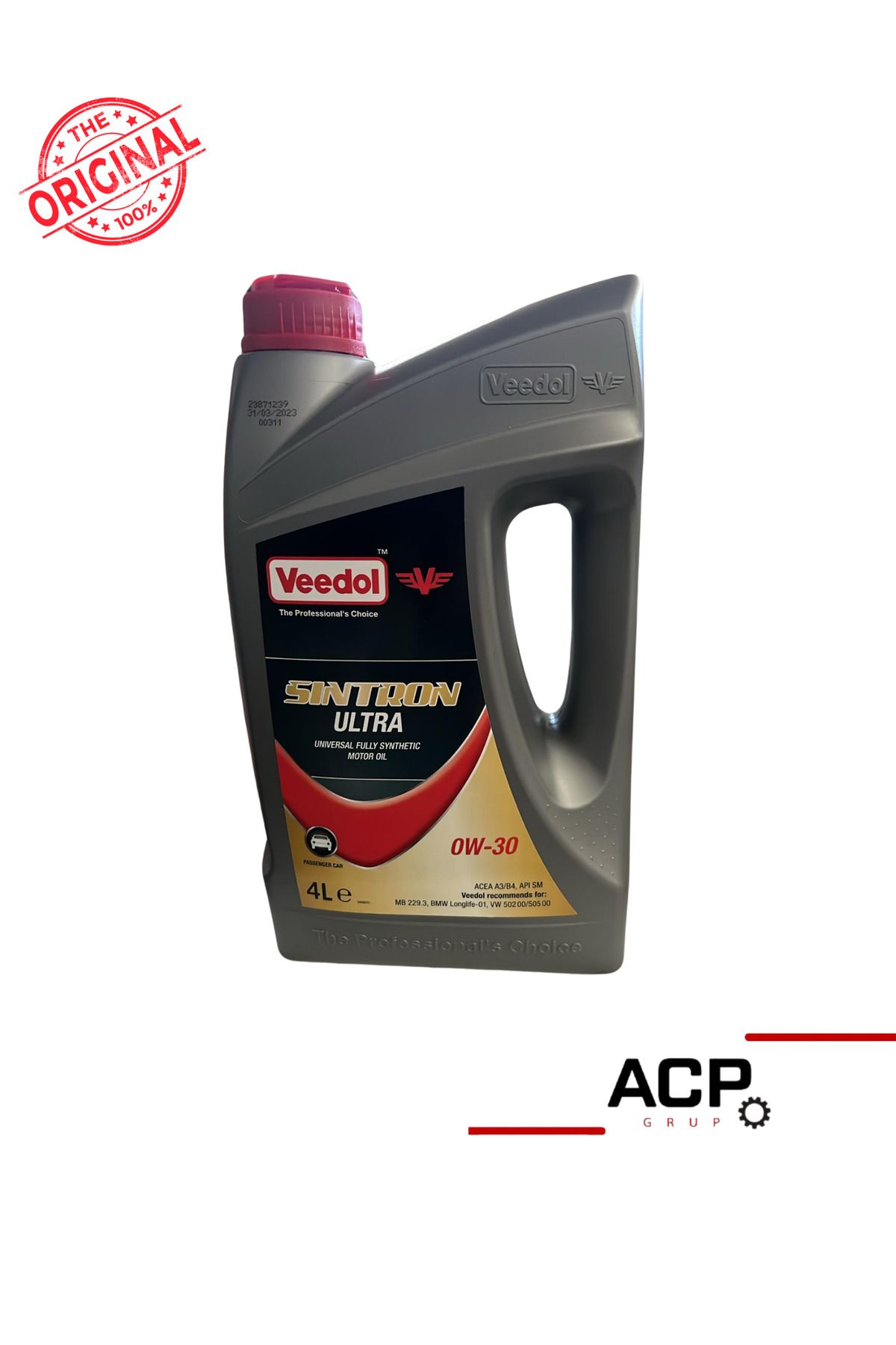 Veedol SINTRON ULTRA 0W-30 4L FULL SENTETİK ALMAN MARKASI MOTOR YAĞI
