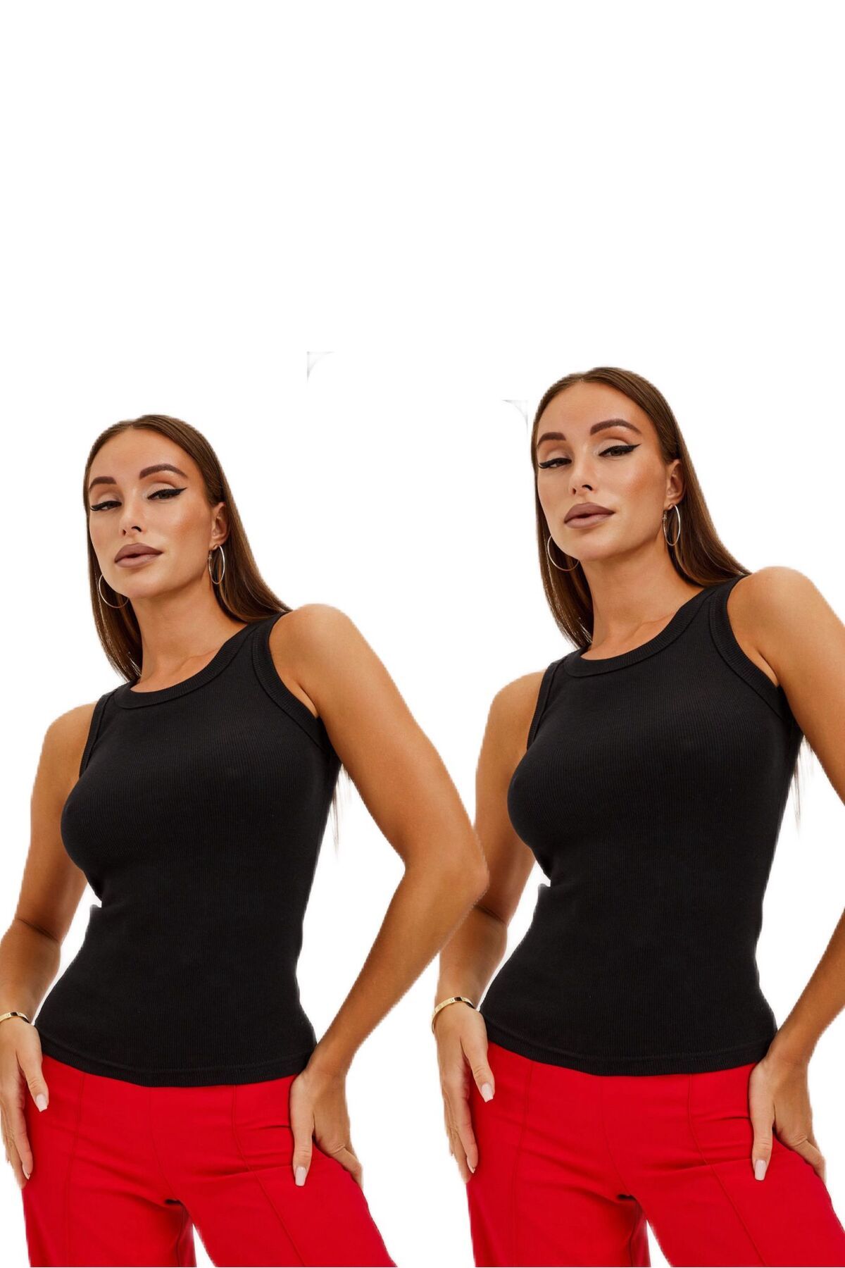 SLAW REZZ 2'li Fitilli Kalın Askılı Örme Atlet