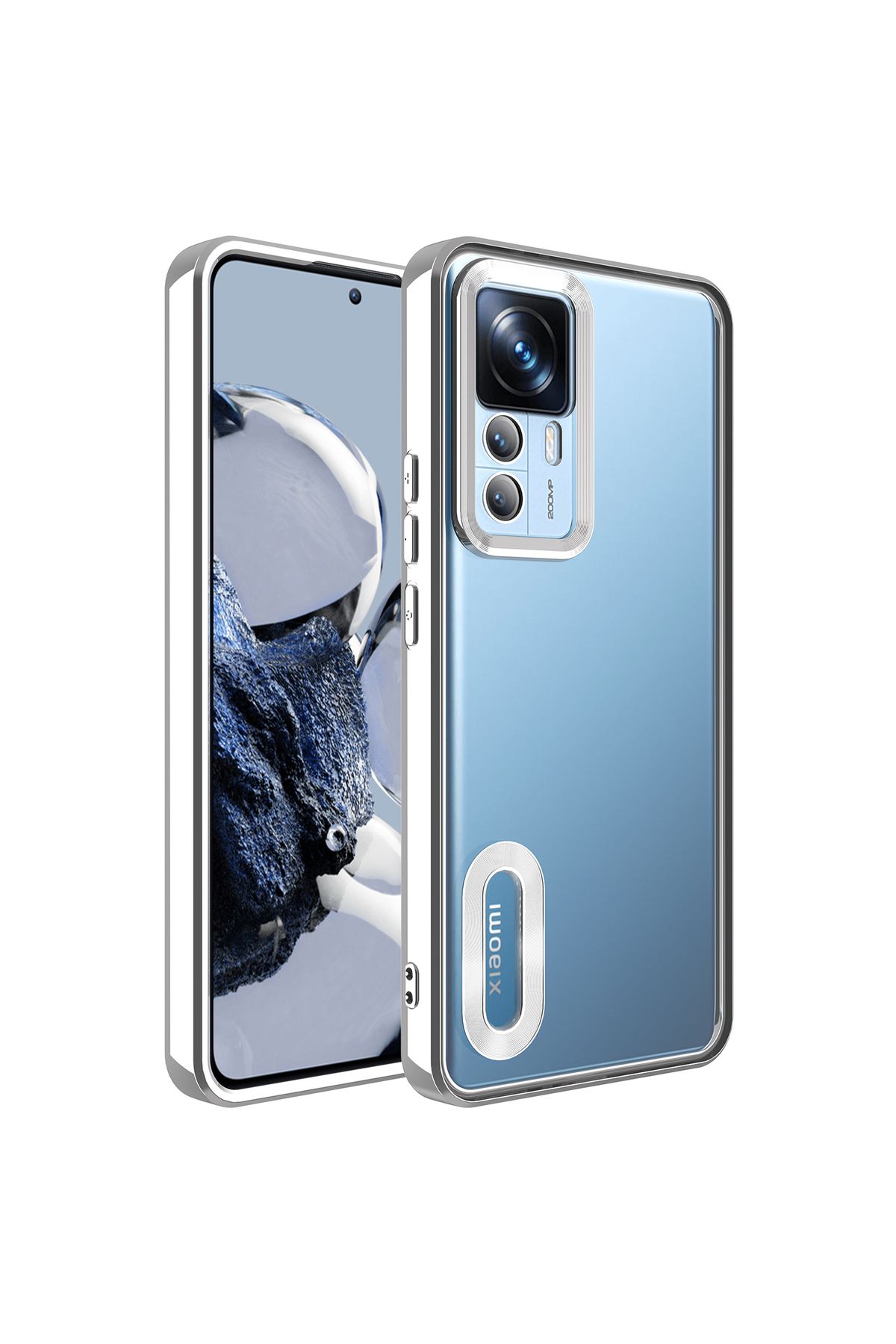 SKYARC Xiaomi Mi 12T Pro Kılıf Kamera Korumalı Logo Gösteren Omega Kapak