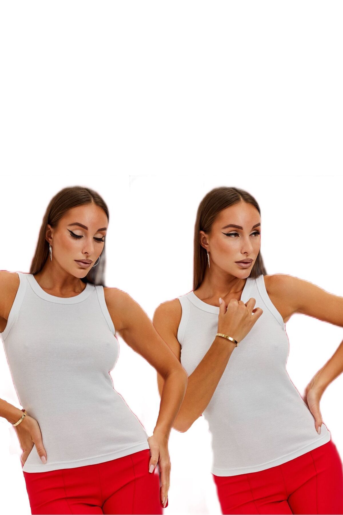 SLAW REZZ 2'li Fitilli Kalın Askılı Örme Atlet