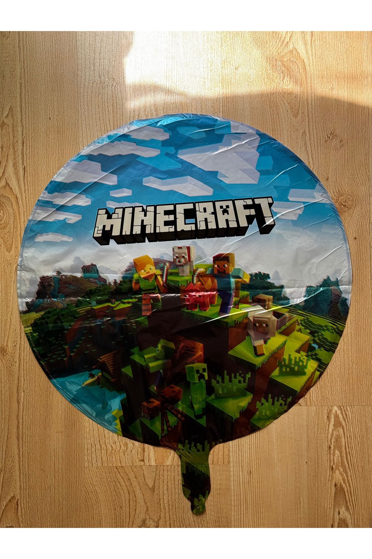 KATRİN Mine craft yeni mavi folyo balon