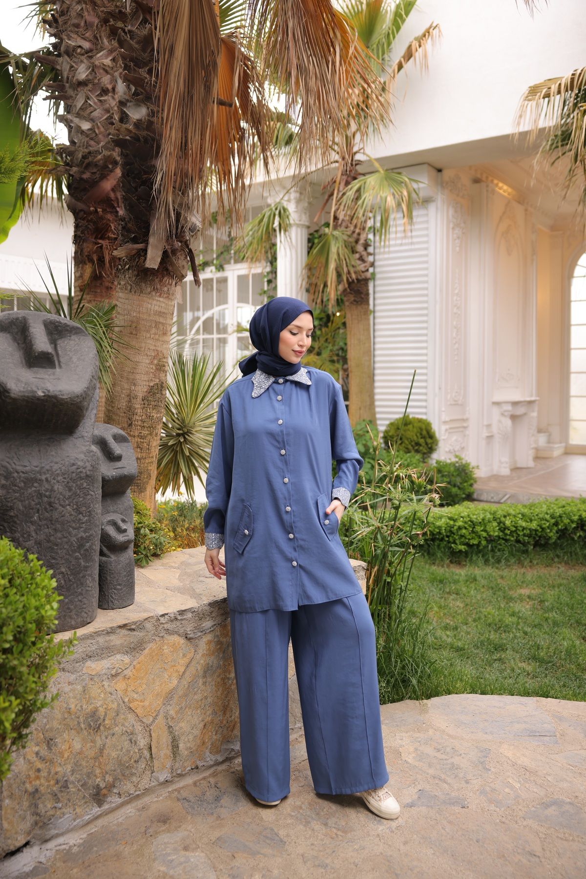 MİMİ Luxury Wear Kadın Tesettür Gömlek-Pantolon & Eşofman Takımı, Alt-üst Takım