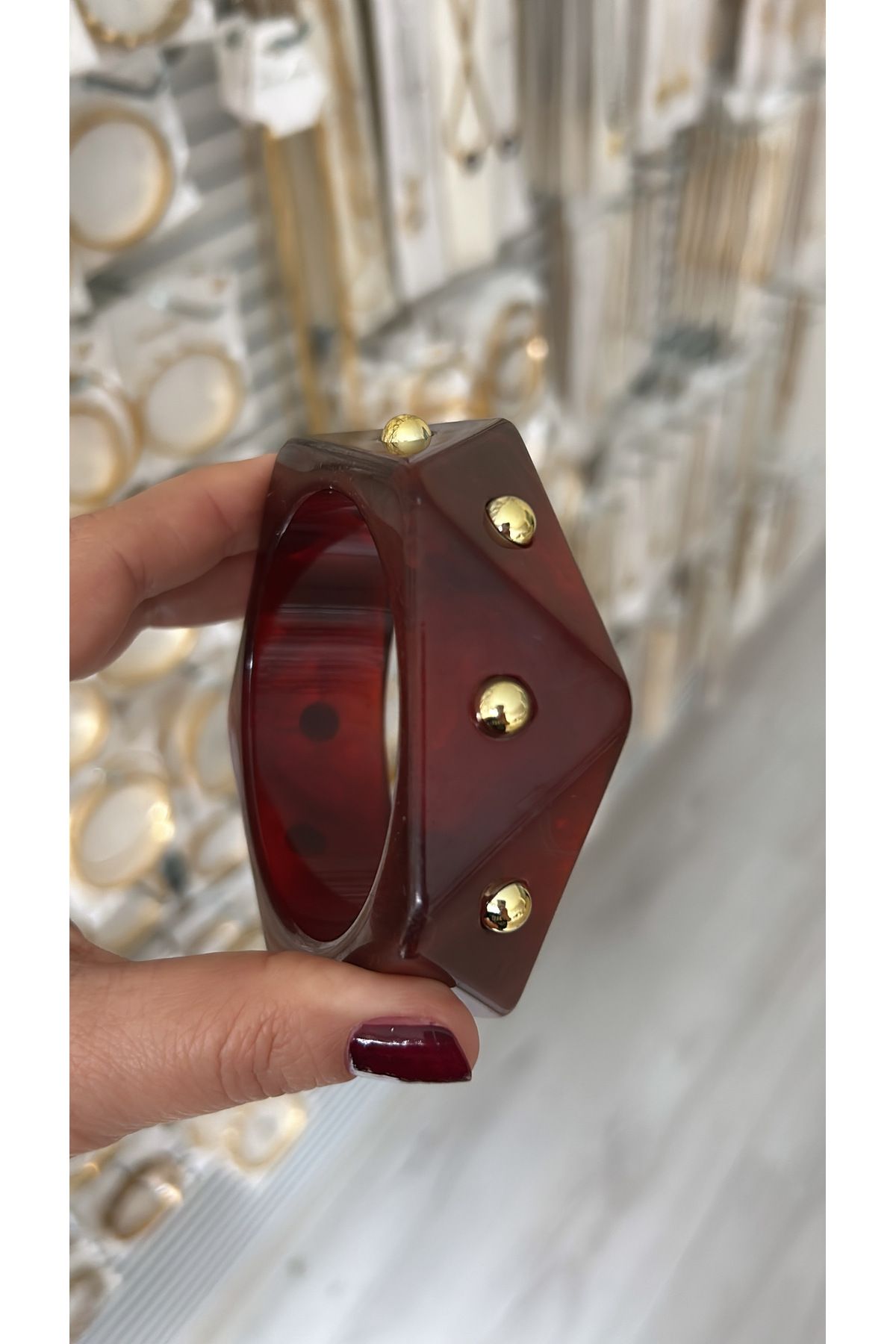LOVİSA AKSESUAR Kemik Model Oval Bileklik