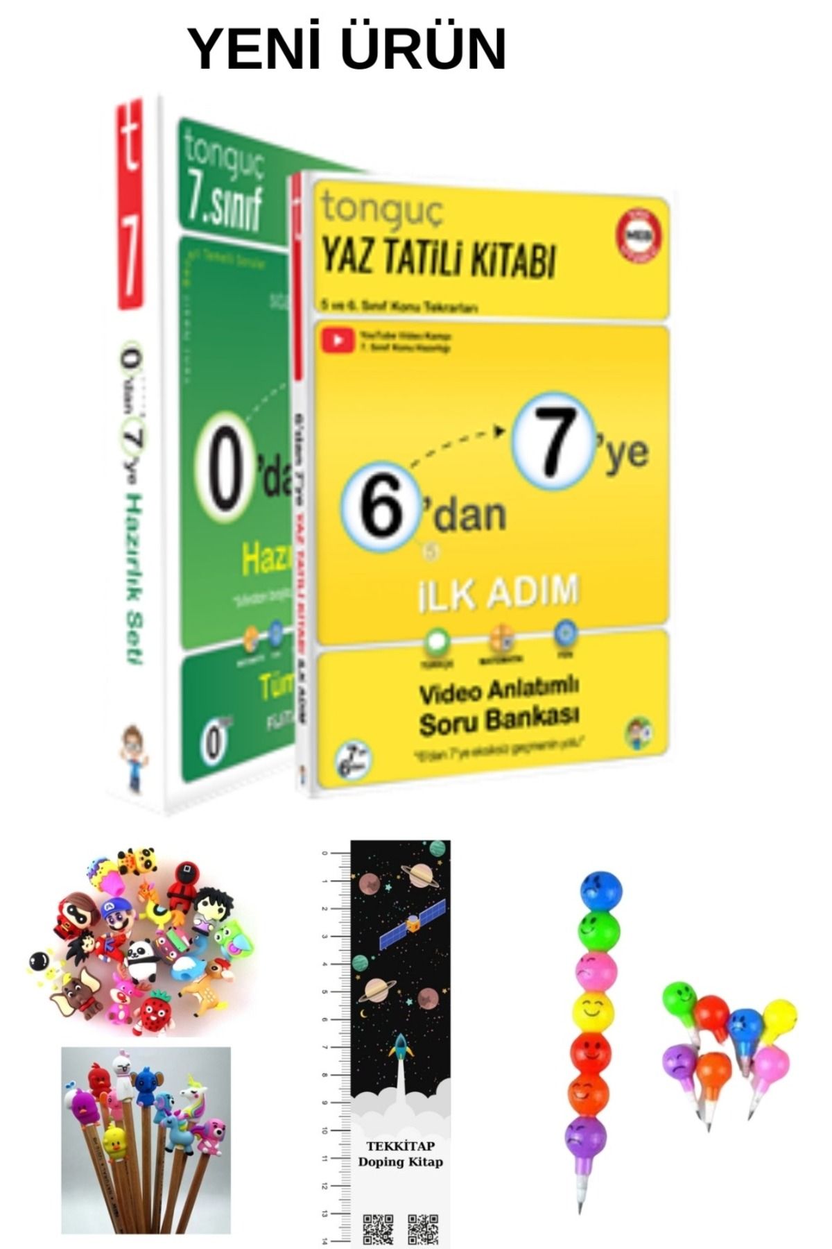Tonguç Yayınları Tonguç 0'dan 7'ye Konu Anlatımı SB Seti+6'dan 7'ye Yaz Tatili Kitabı 2 KİTAP (UZAY A.+KALEM B.)2026