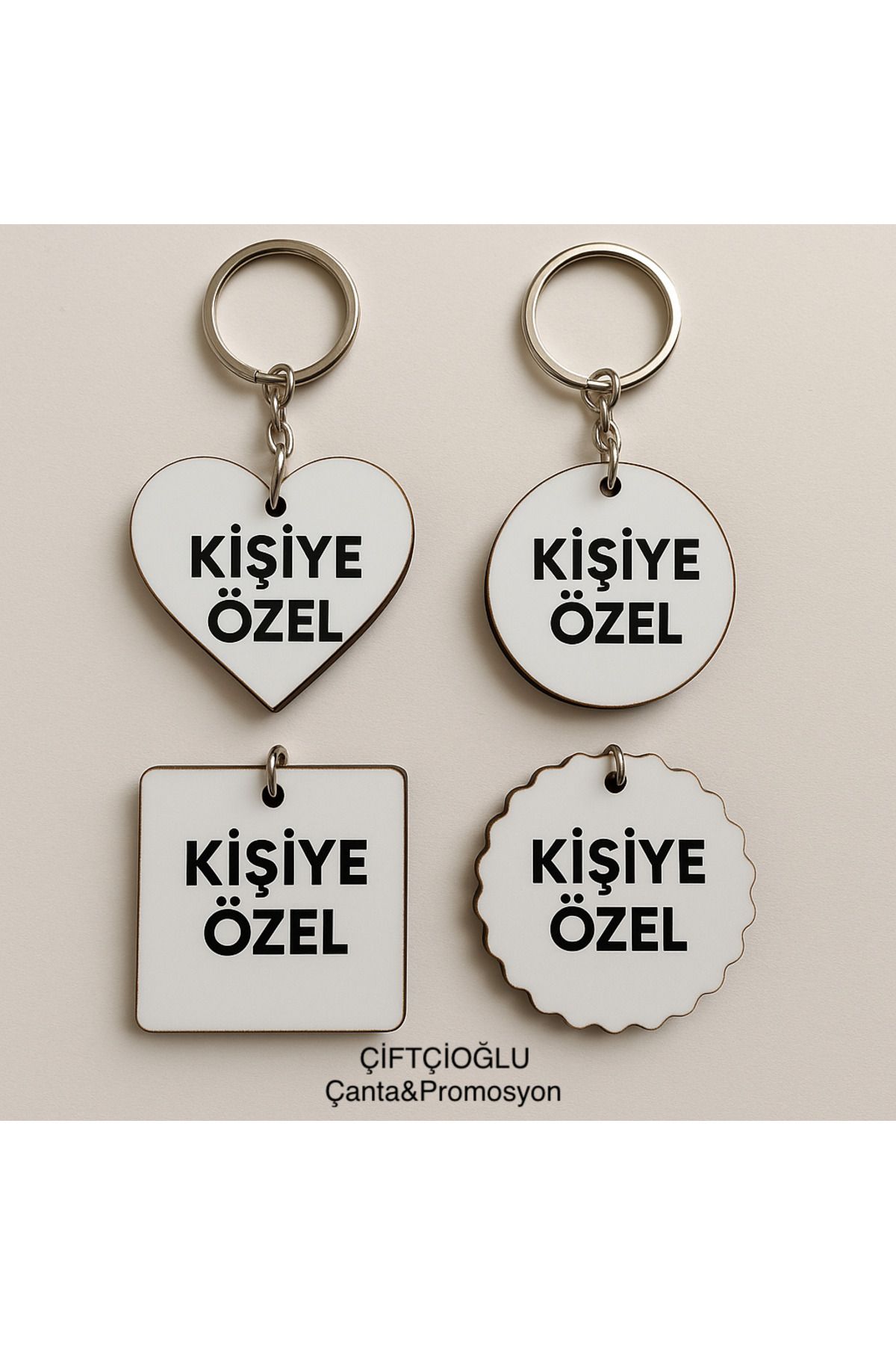 çiftçioğlu Kişiye Özel Fotoğraf-Yazı-Logo Baskılı Mdf Anahtarlık 3mm 1 adet