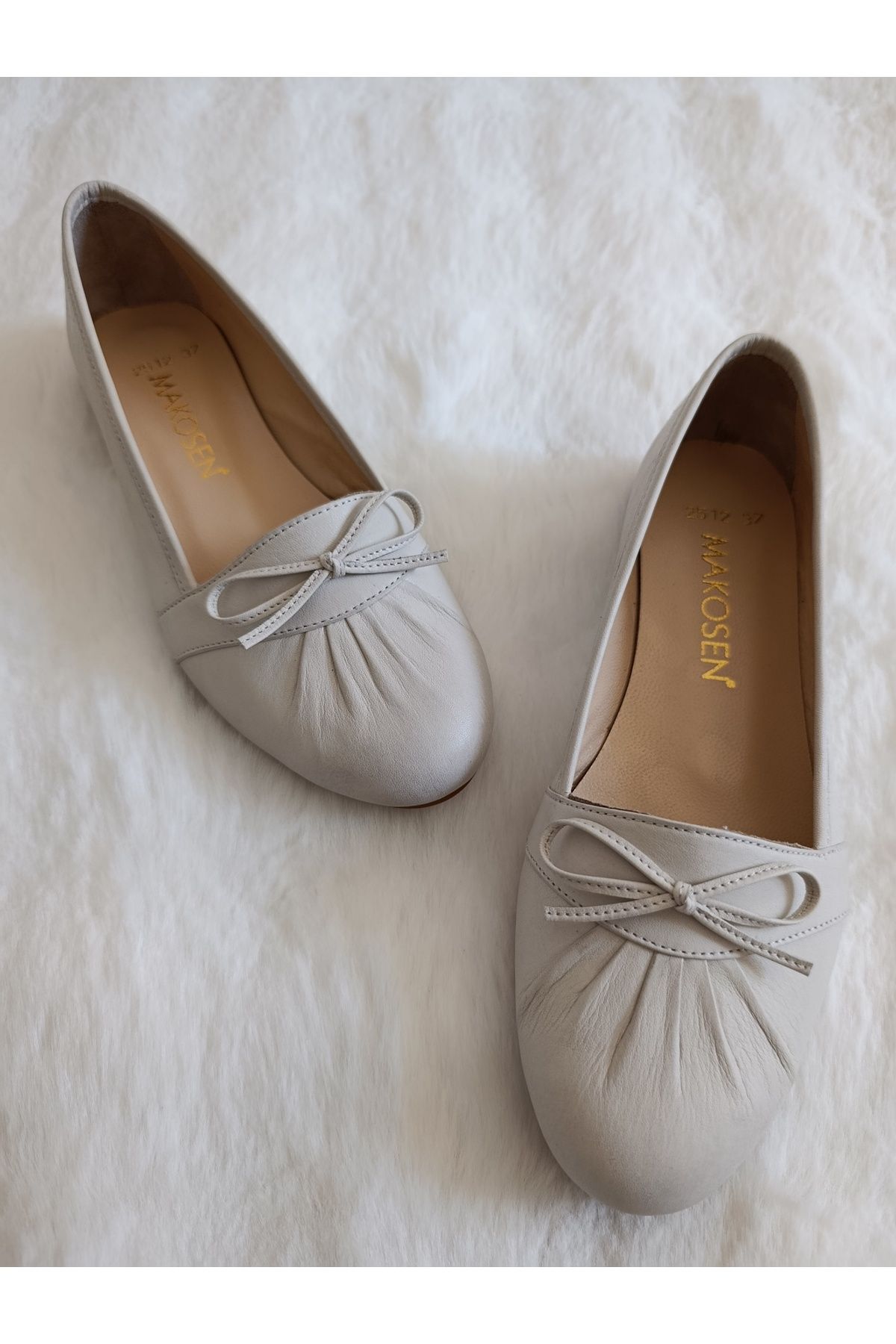 Ay Shoes Kadın Hakiki Deri 34-42 Numara Babet