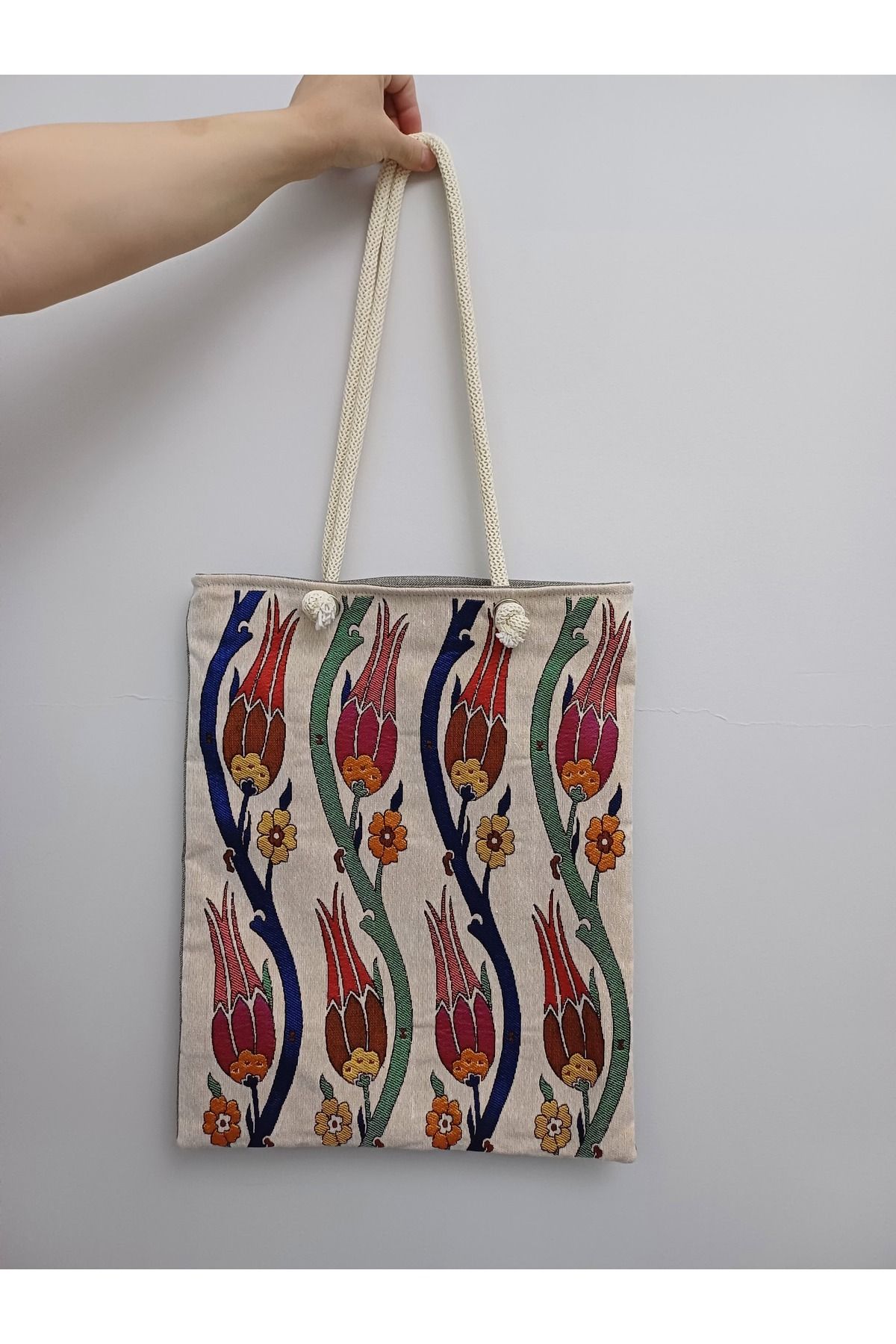 Cappadocia Family Store Özel Dokuma Goblen Kumaş 12 Çeşit El Çantası Plaj Çantası Omuz Çantası