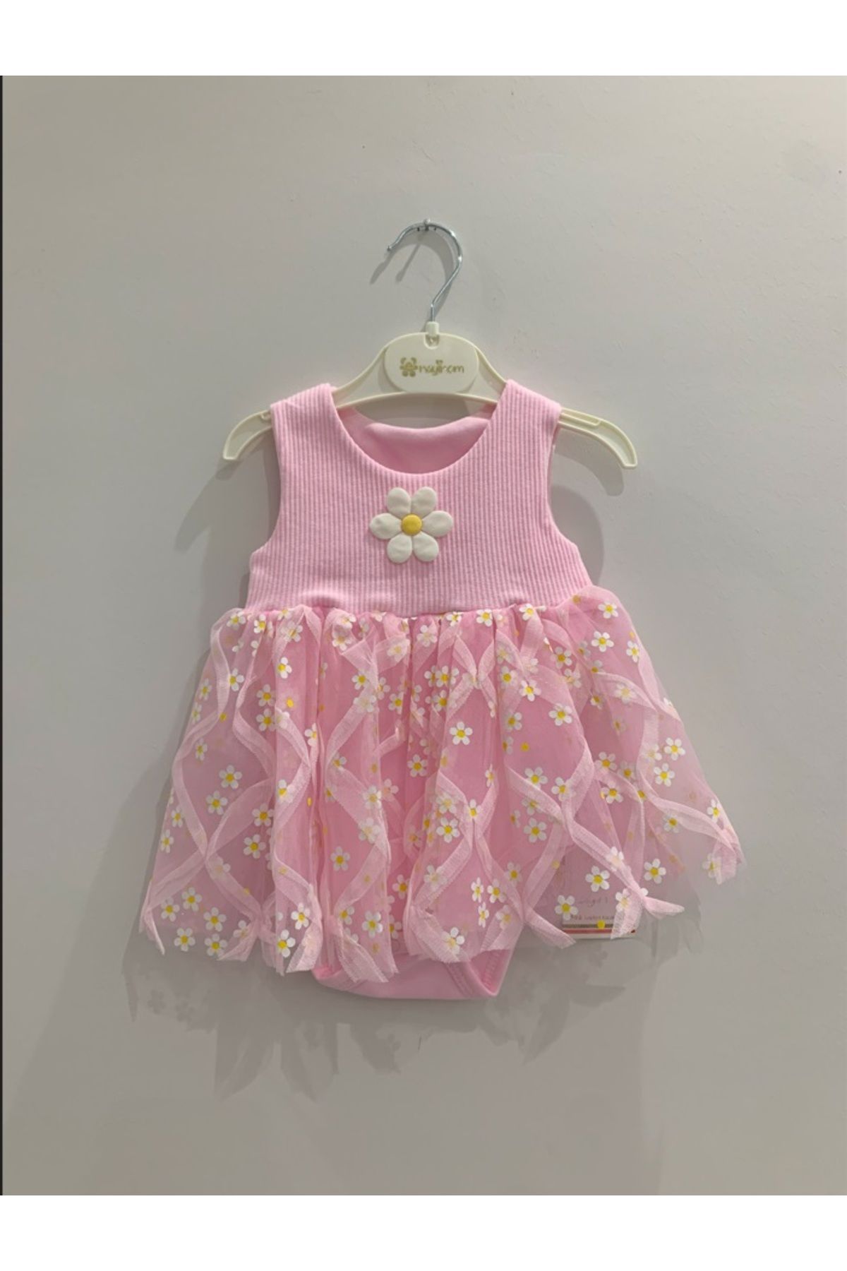 Nayinom Kız Bebek Papatya Desenli Tül Elbise