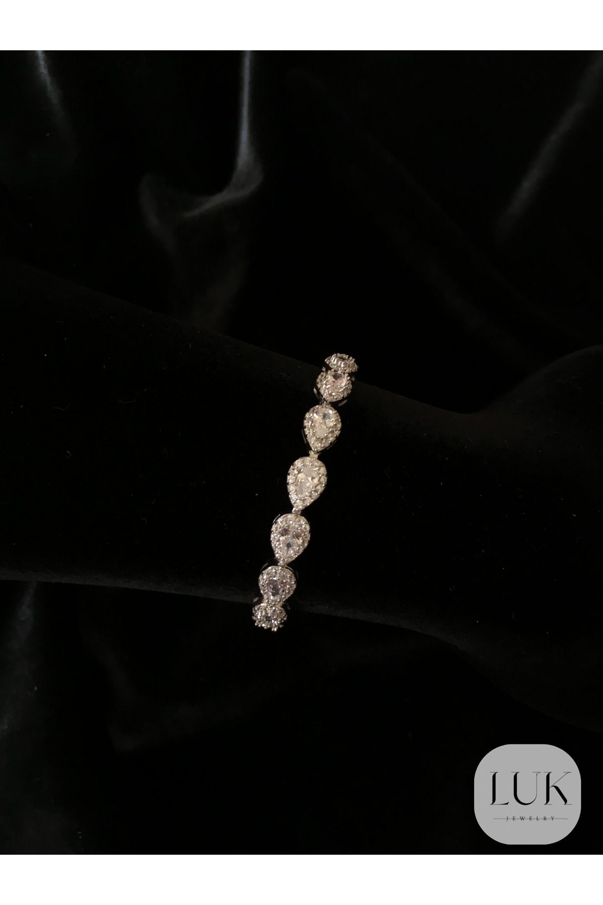 LUK JEWELRY 925 AYAR TAŞLI DAMLA BİLEKLİK