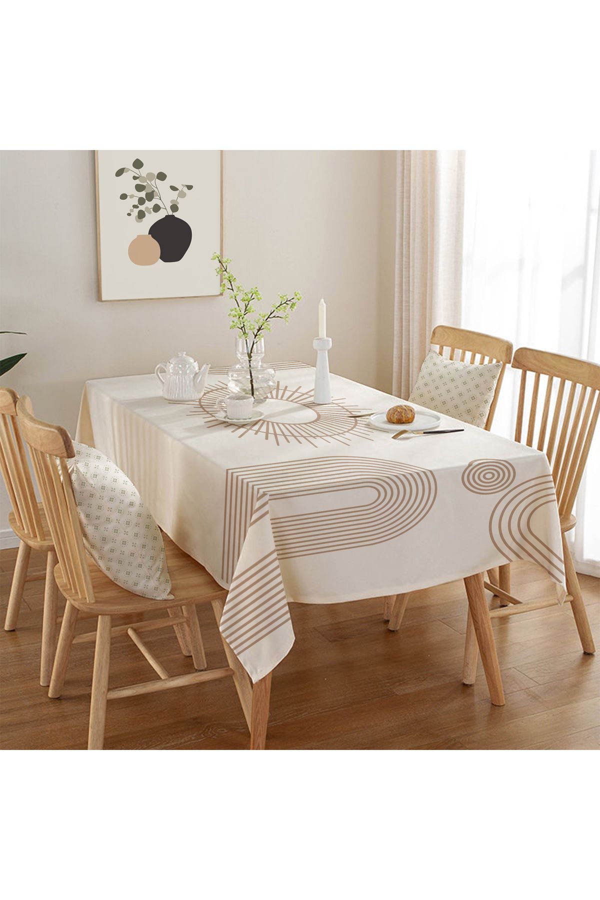 Rell Home Dertsiz Masa Örtüsü,Şantuk Kumaş,Leke Tutmayan Model