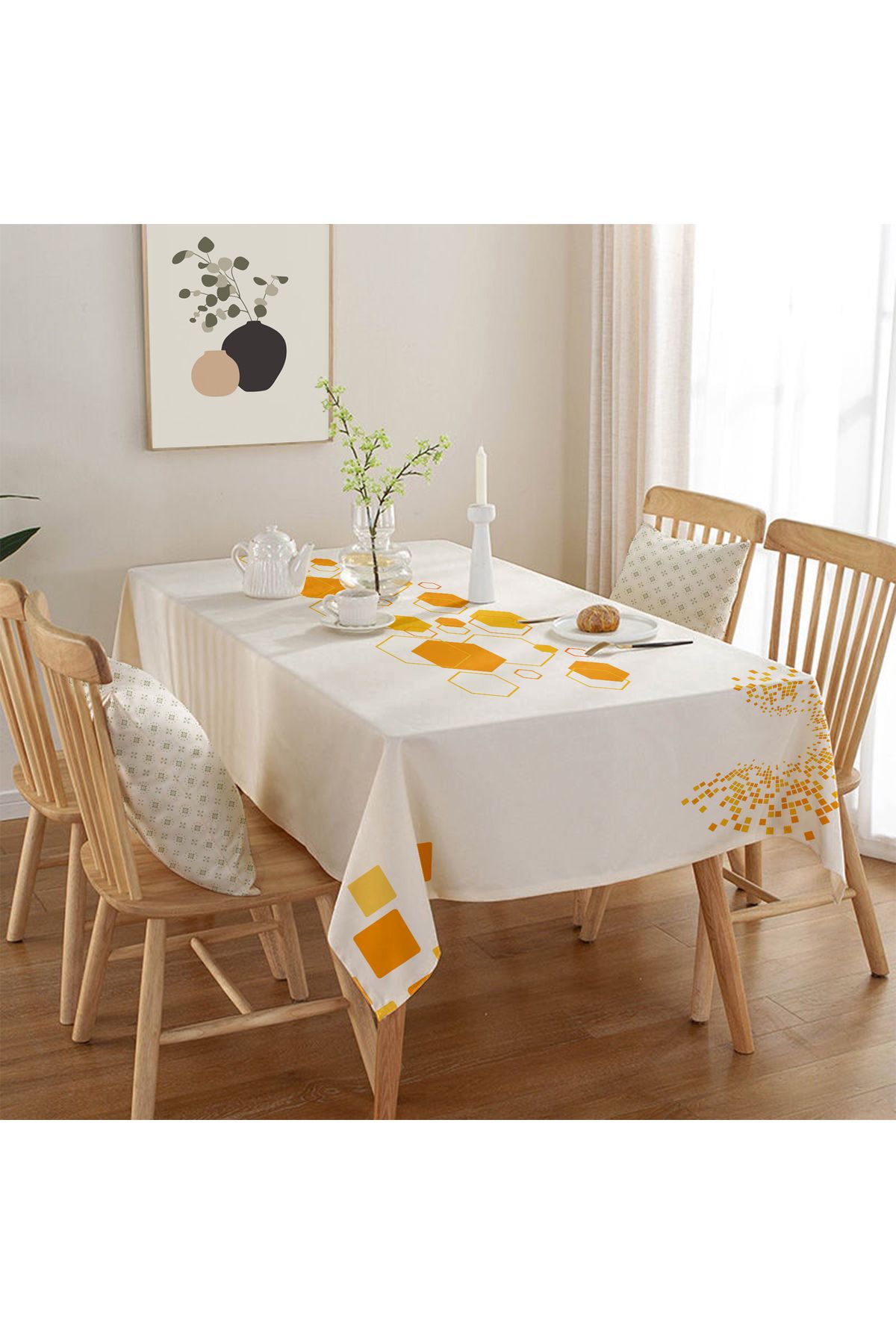 Rell Home Dertsiz Masa Örtüsü,Şantuk Kumaş,Leke Tutmayan Model