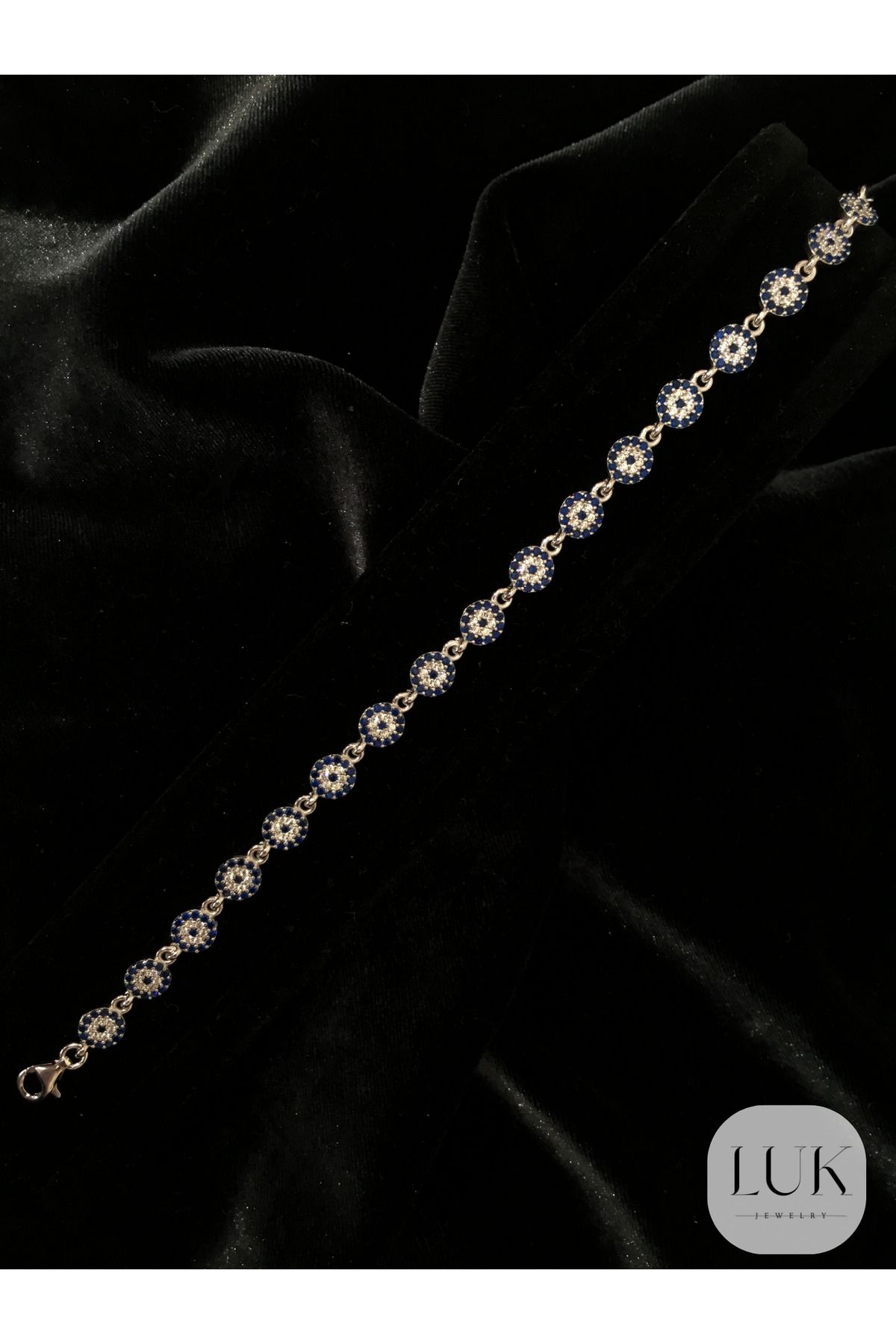 LUK JEWELRY 925 AYAR NAZAR BONCUĞU TAŞLI BİLEKLİK