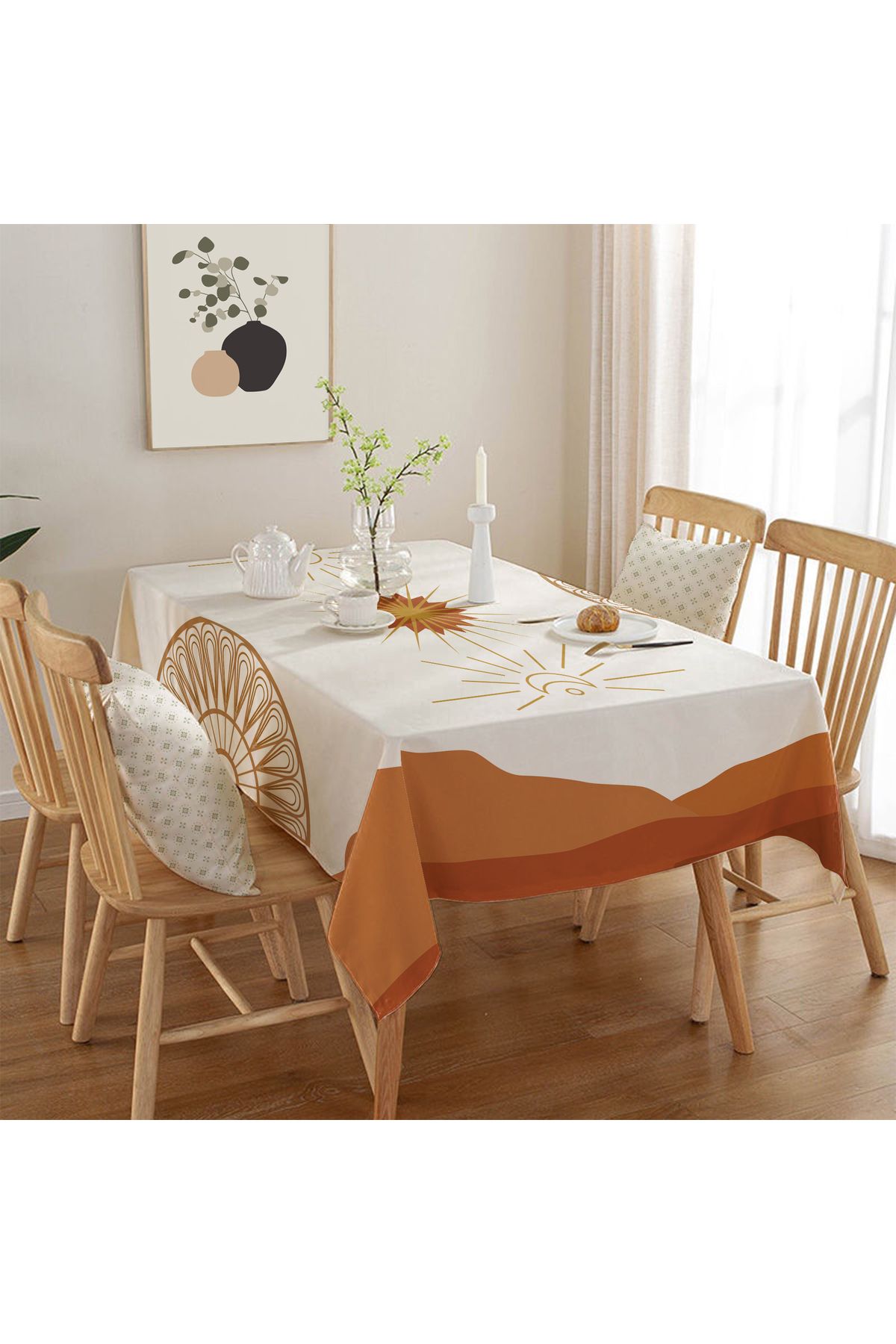 Rell Home Dertsiz Masa Örtüsü,Şantuk Kumaş,Leke Tutmayan Model