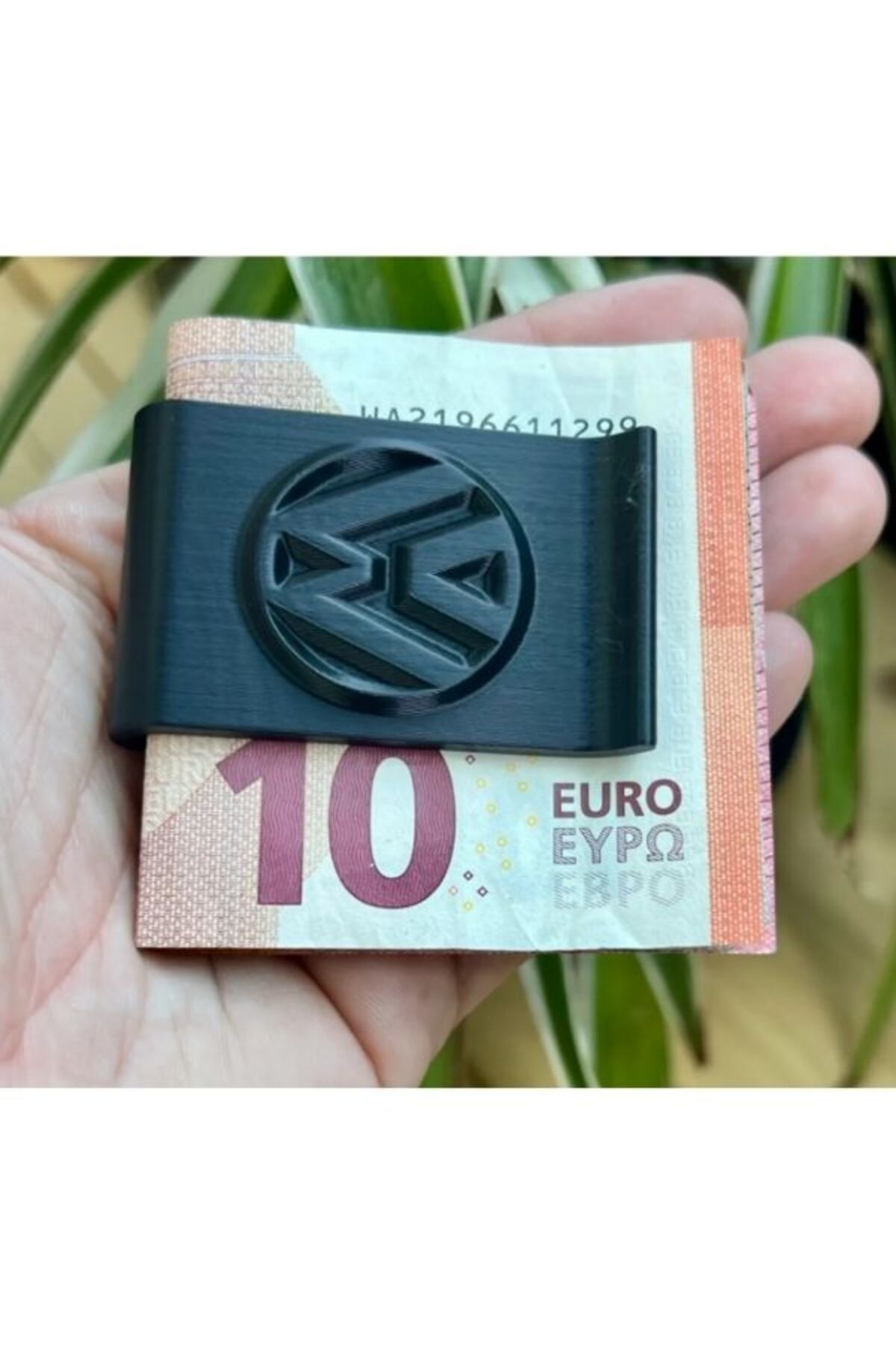 Modelerman Design Para Klipsi VW Tasarım | 3D Baskı Minimalist Money Clip | 11 g Ultra Hafif