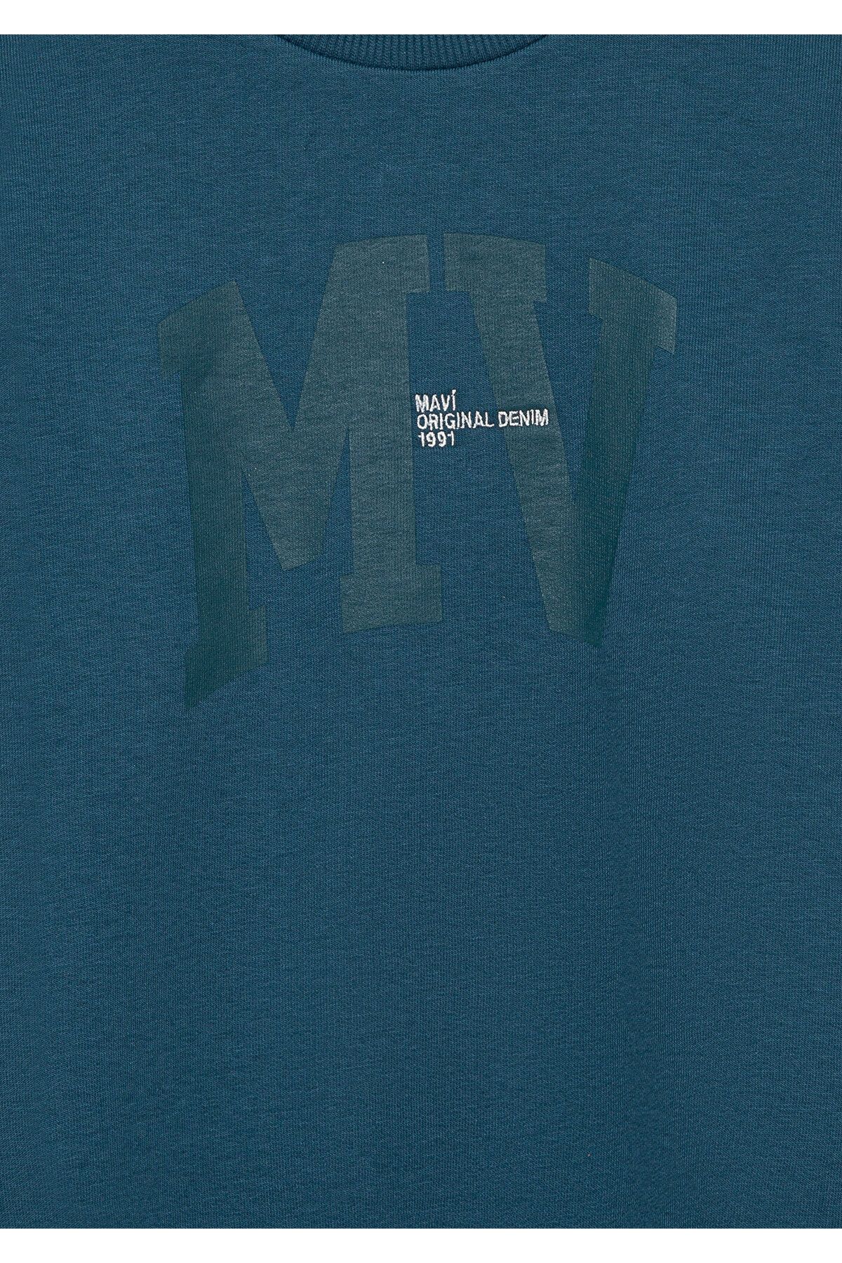 Mavi-Hanorac imprimat cu logo Mv 6s10054-70754 5