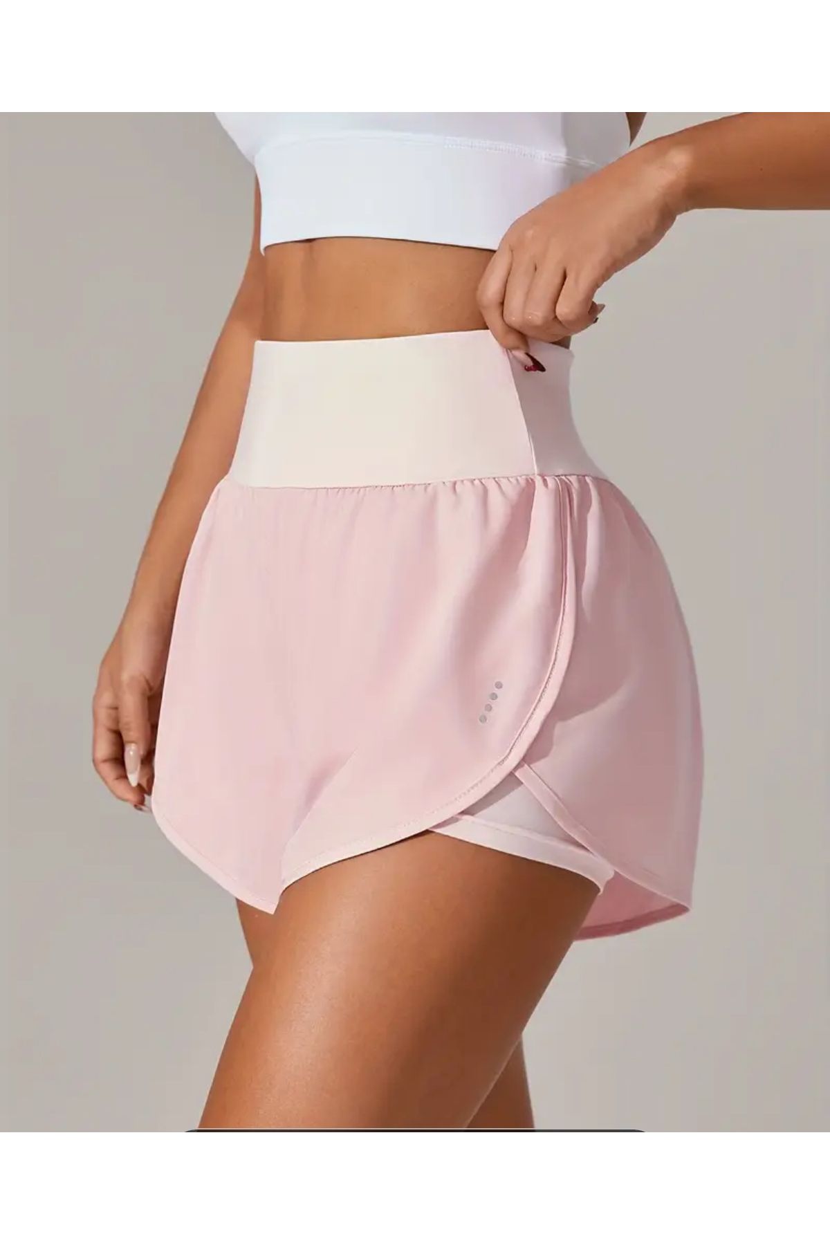 La Saade Y2k Coquette Pembe Yoga Spor Yüksek Bel Pinterest Şort