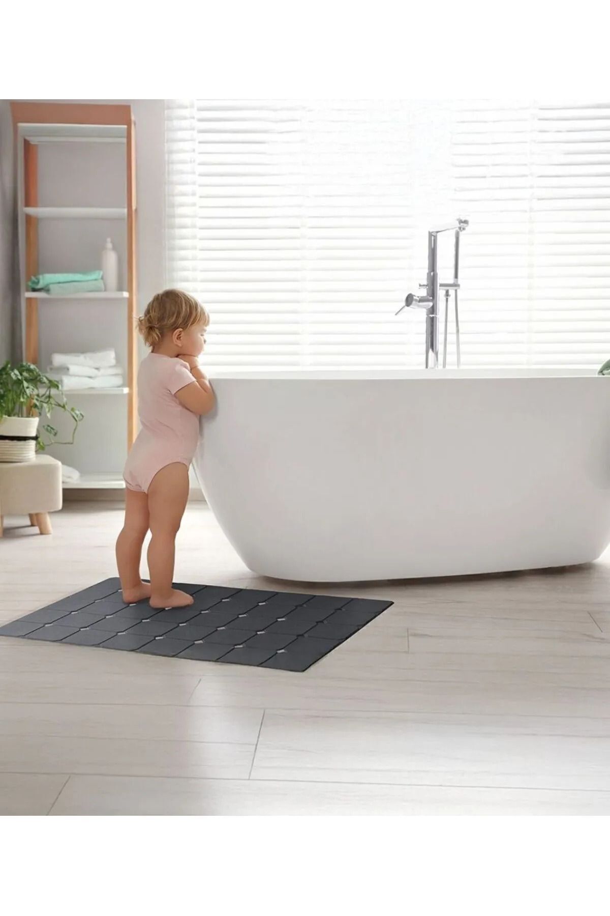 Sea Home Aqua Luxe Katlanabilir Küvet Paspası Büyük Tahliye Delikleri Makine Yıkanabilir 45 X 70 Cm M-161