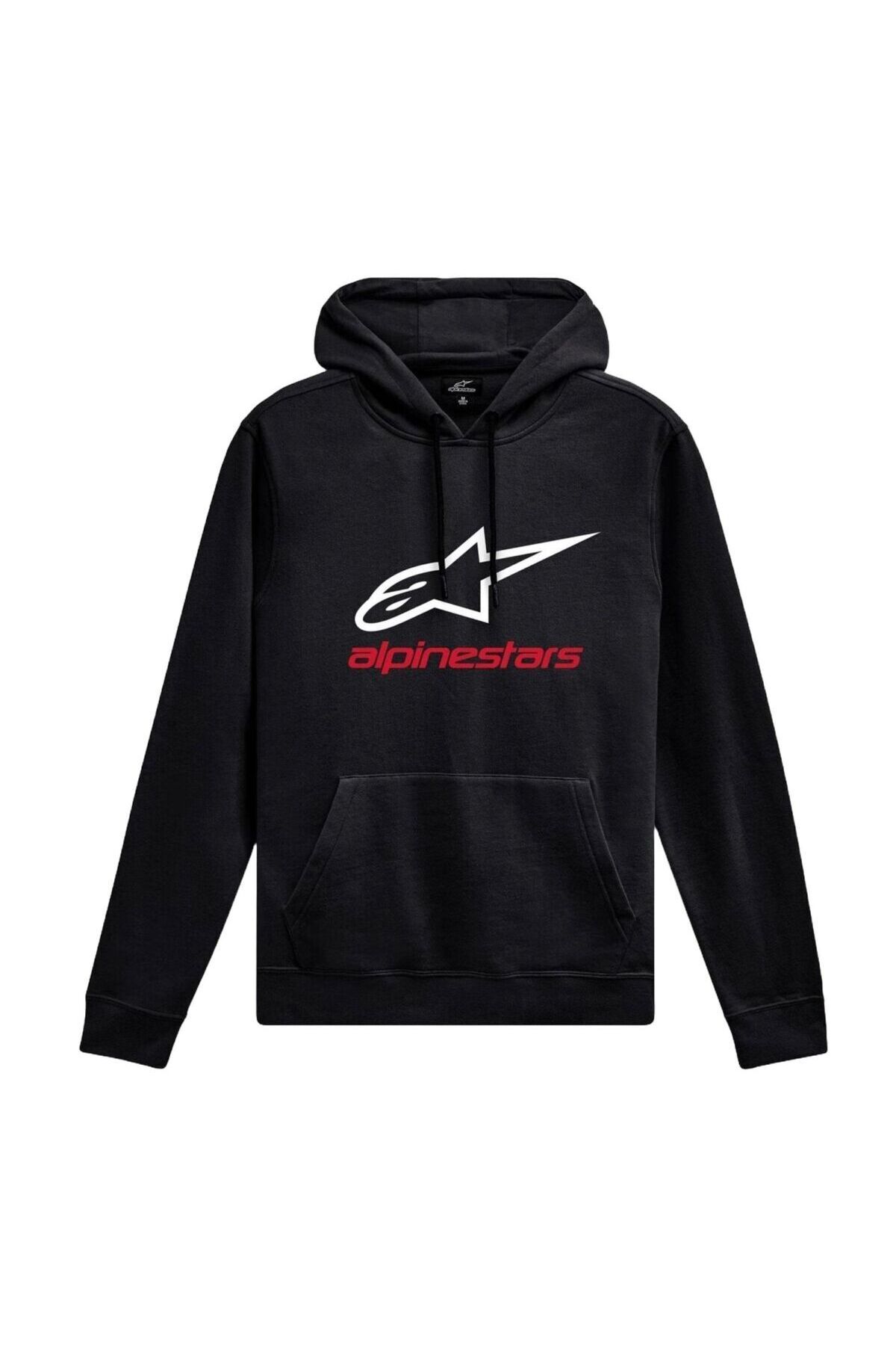 Alpinestars Always V3 Hoodie Kapüşonlu Sweatshirt Siyah Beyaz Kırmızı