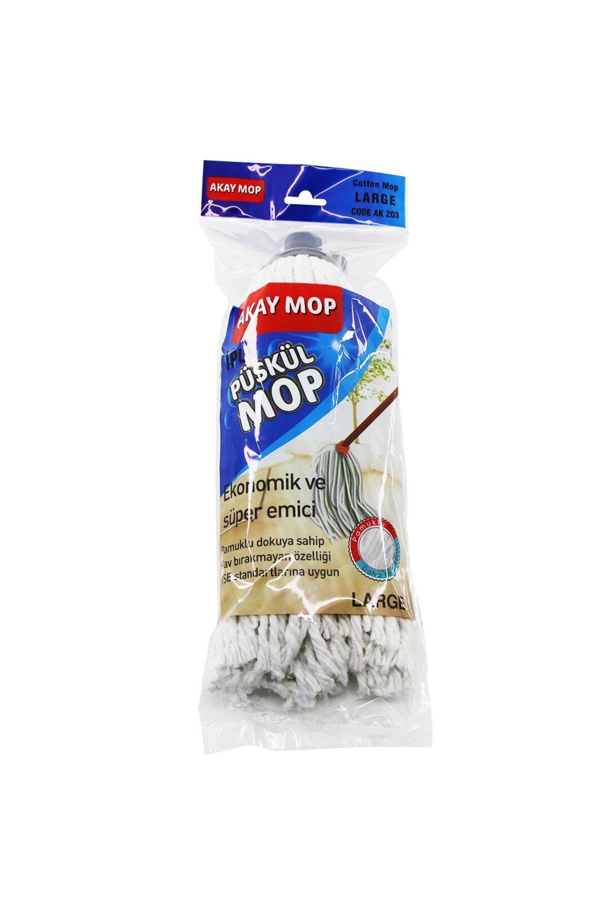 Vemora LARGE ÖRGÜLÜ İPLİ PÜSKÜL PAMUK MOP (5166)