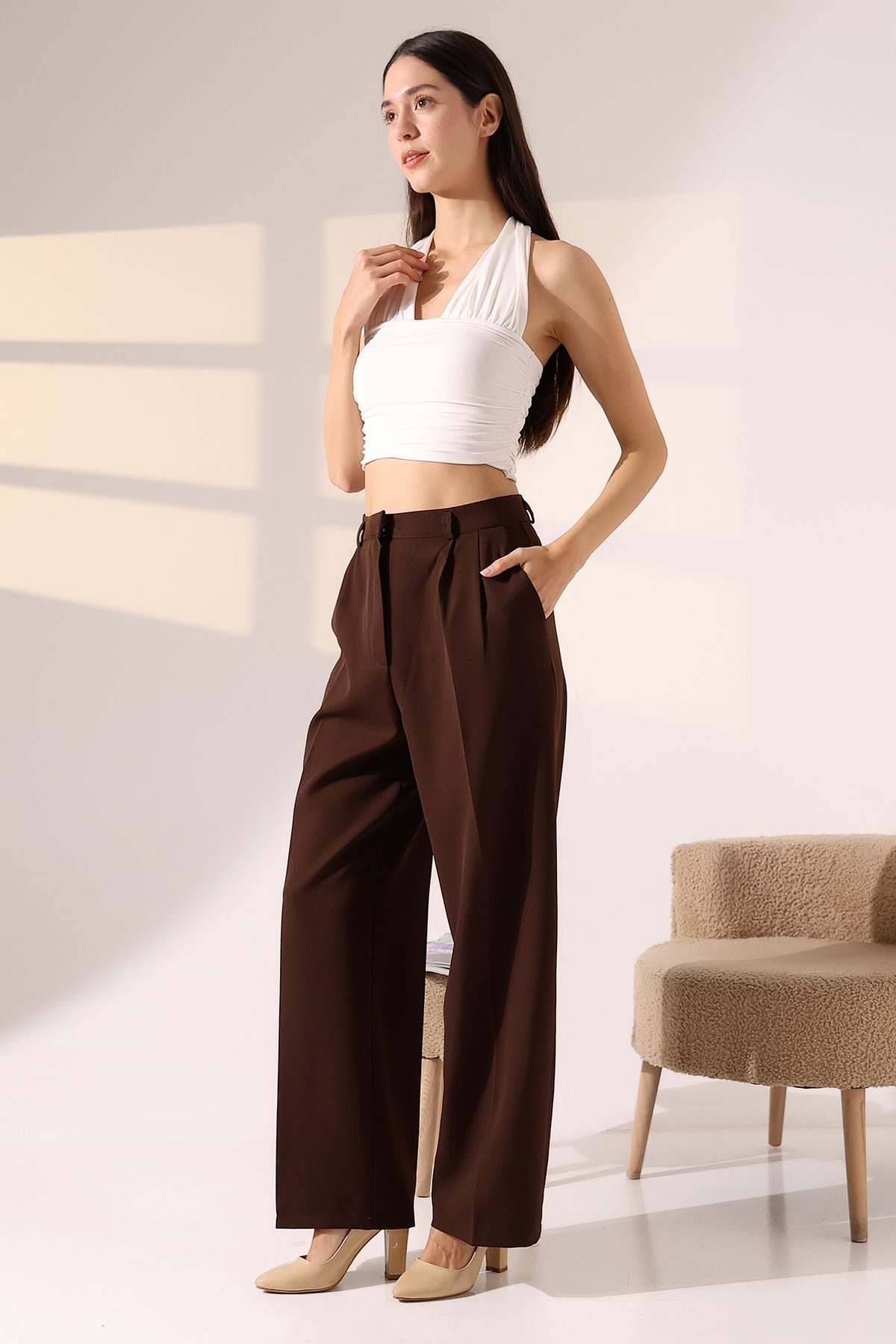 CeMa Moda Palazzo kadın pantolon oversize kesim