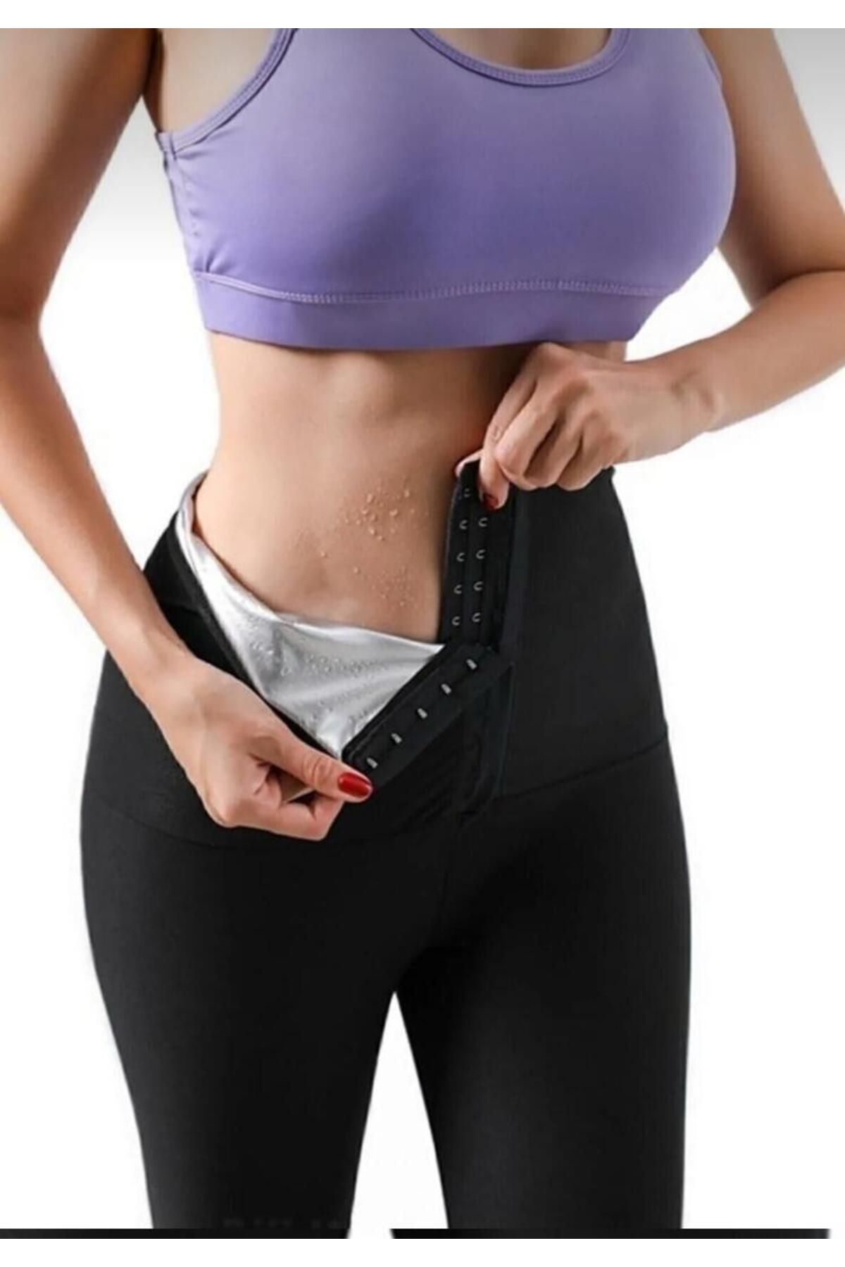 zerotex YÜKSEKBEL TERMAL SAUNA AGRAFLI TAYT İKİ BEDEN İNCELTEN ŞEKİLLENDİREN TOPARLAYICI