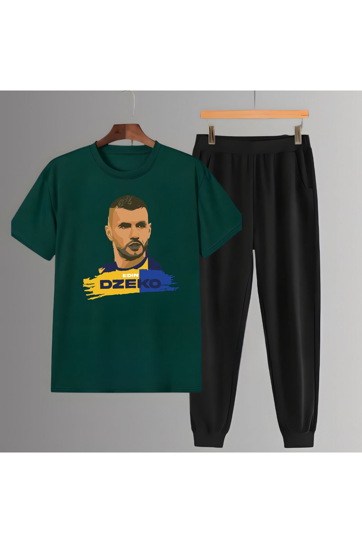 Biy Store Edin Dzeko fotoğraf futbol forma baskılı unisex kısa kollu tişört regular fit t-shirt eşofman takımı
