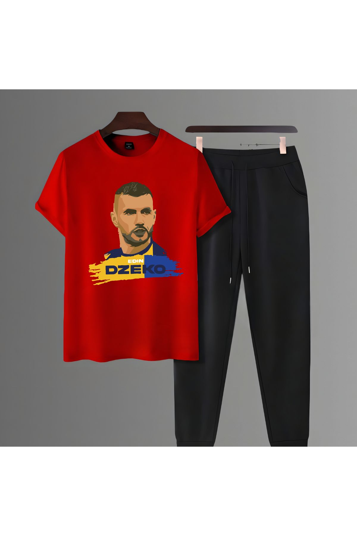 Biy Store Edin Dzeko fotoğraf futbol forma baskılı unisex kısa kollu tişört regular fit t-shirt eşofman takımı