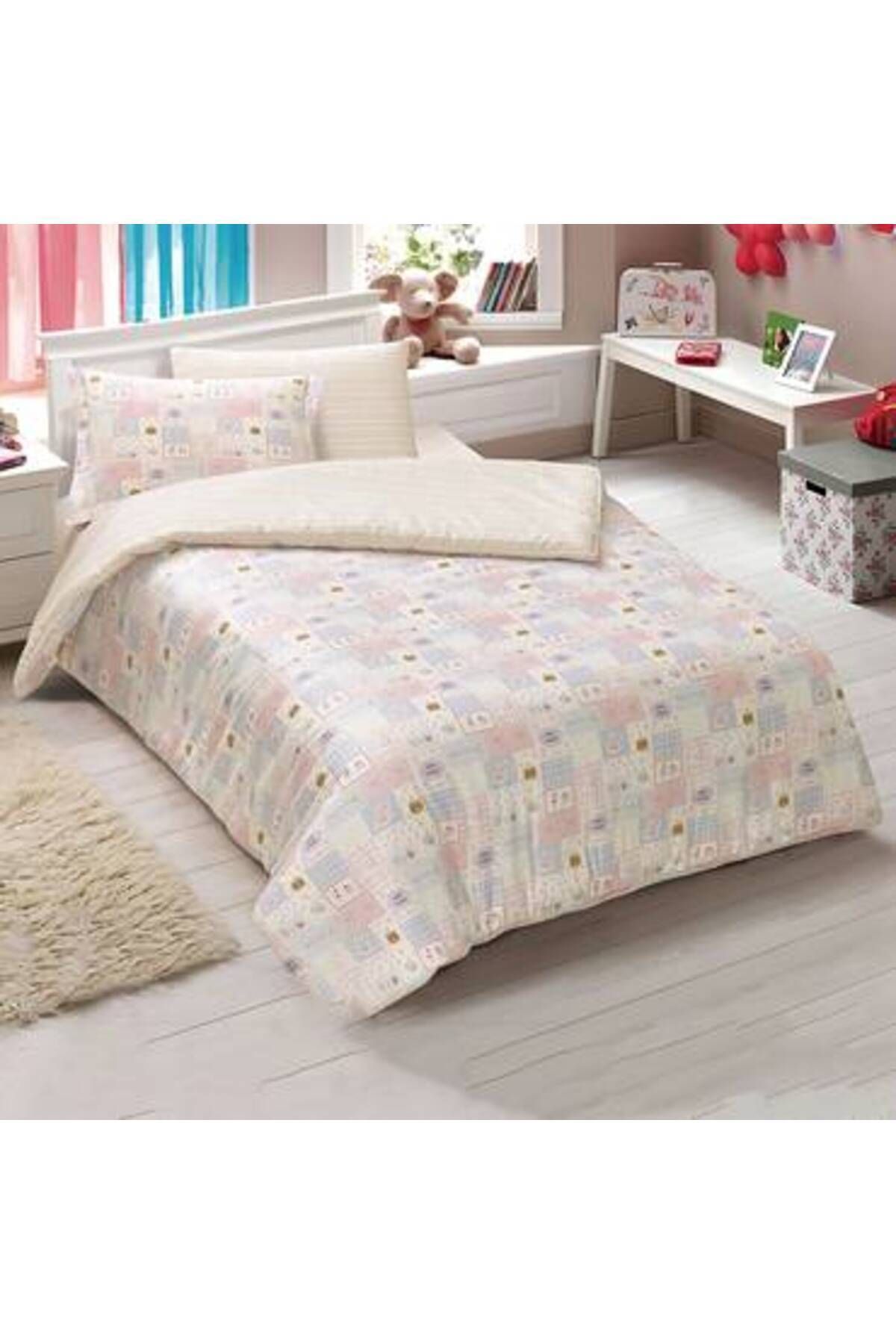 Pazar Home Bedding-4-Piece Cotton Baby Single Bedspread - Bazaar Home Birth with Stitched Filling 1