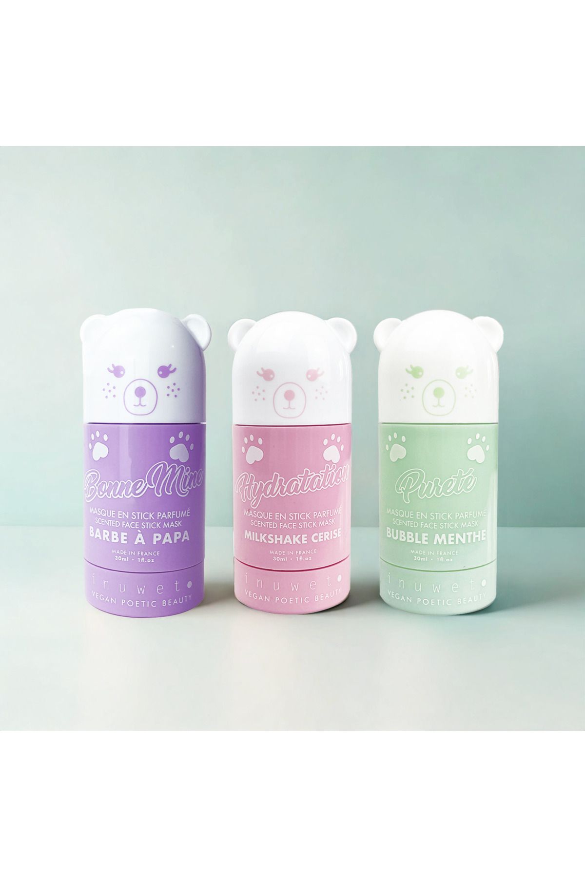 Inuwet-Moisturizing Stick Mask For The Face, With White Clay And Cherry Milkshake Scent, , 30 ml 5