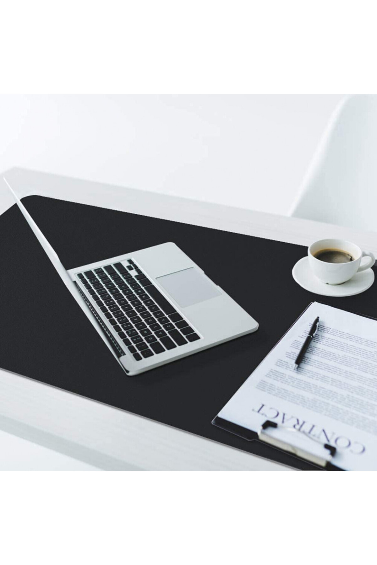 GORESE-desk mat, artificial leather, black, 80 x 40 cm 5
