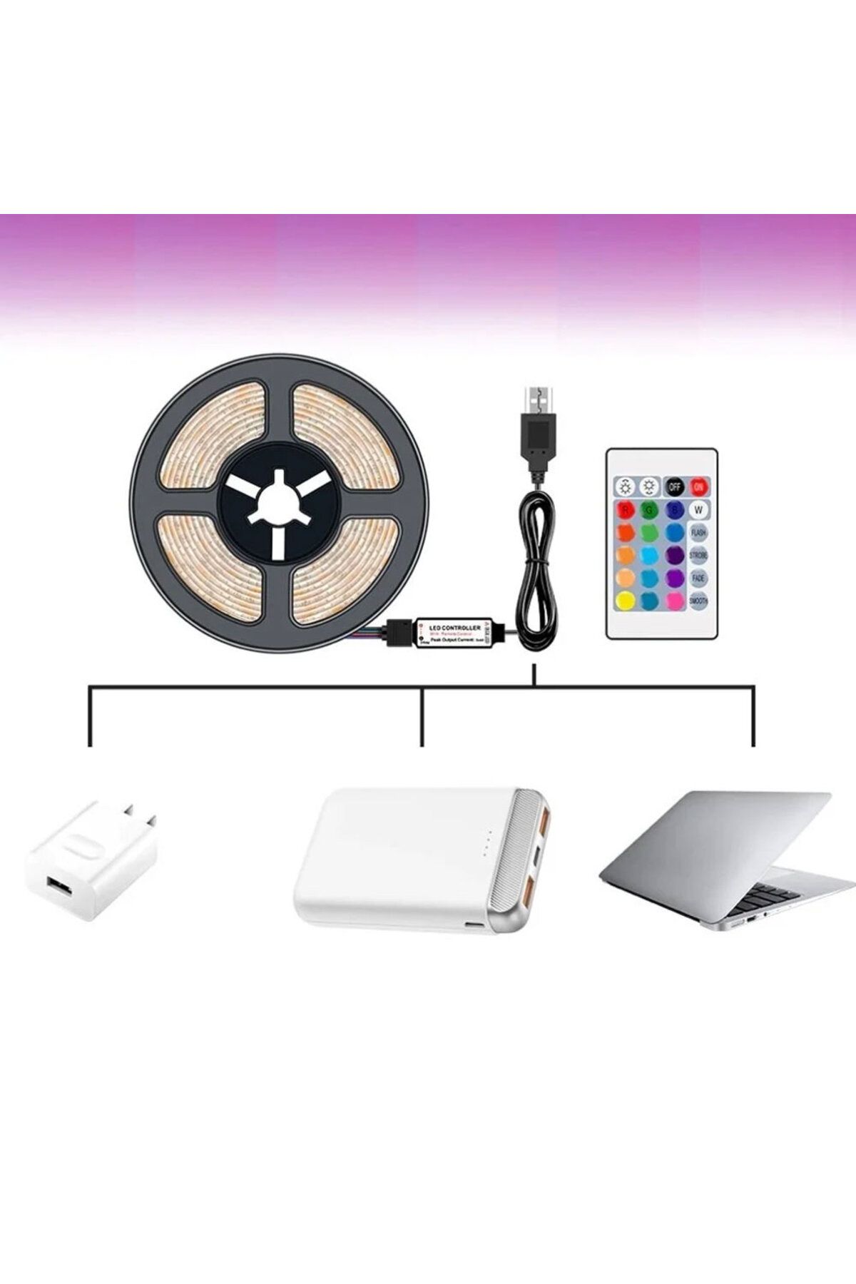 Cata Ct-4566 Rgb Şerit Led Set Usb Girişli