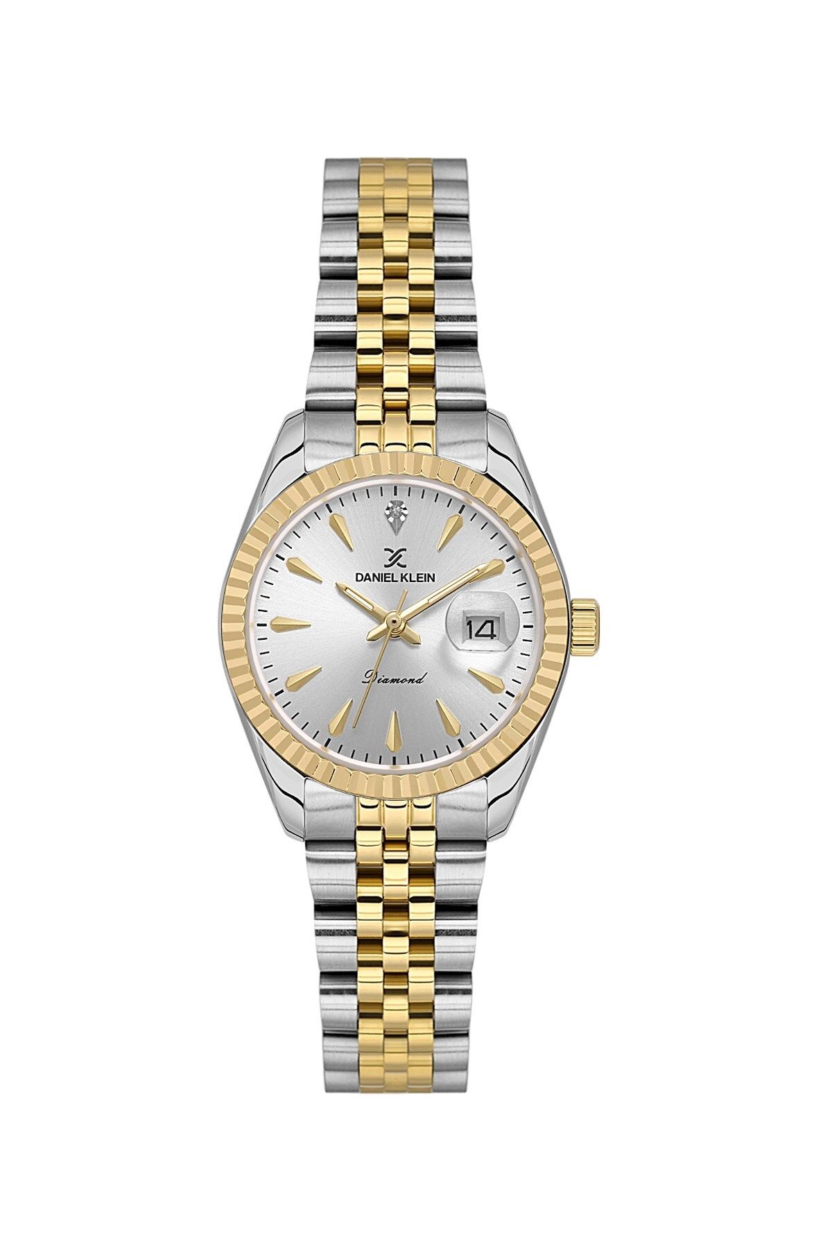 Daniel Klein Rolex Kasa Pırlanta Taşlı Özel Üretim Takvimli Kadın Kol Saati